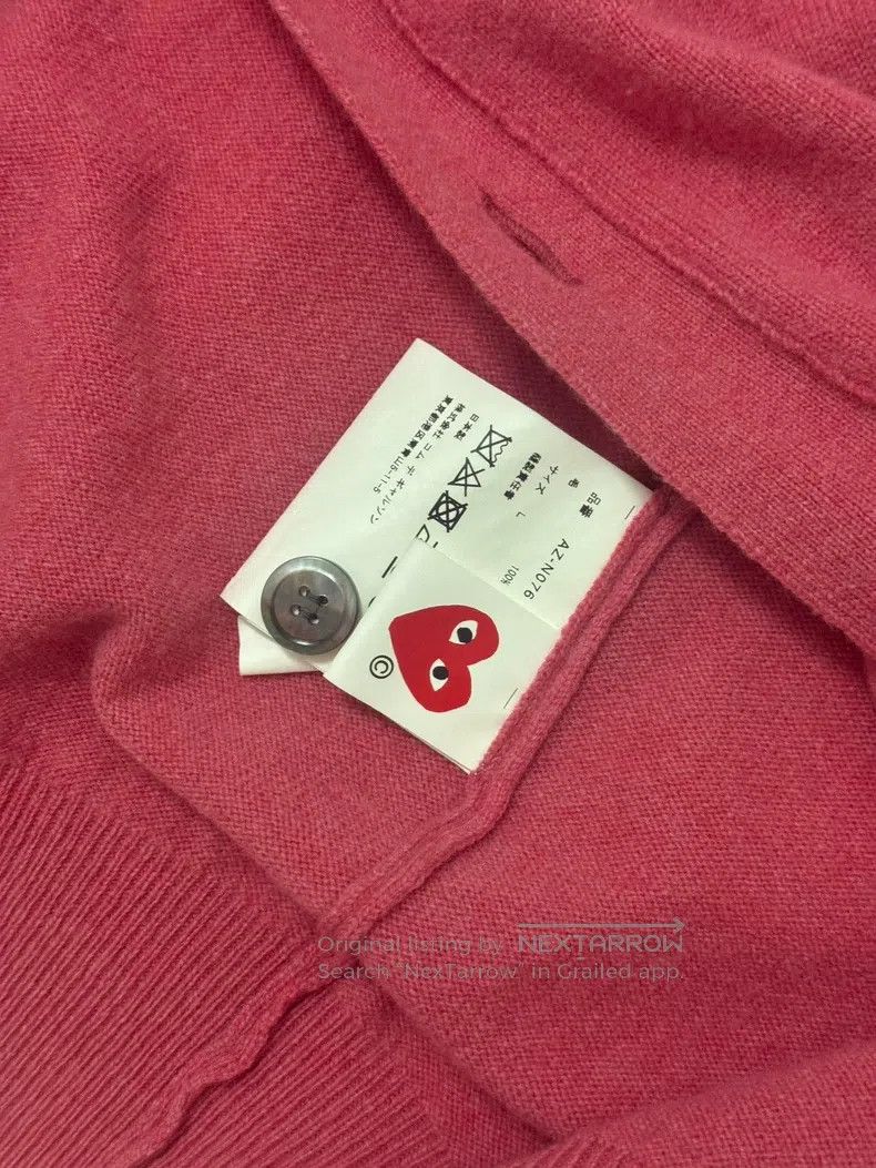 Comme des Garcons Comme Des Garcons Pink V-neck cardigan, size L Size L / US 10 / IT 46 - 5 Thumbnail