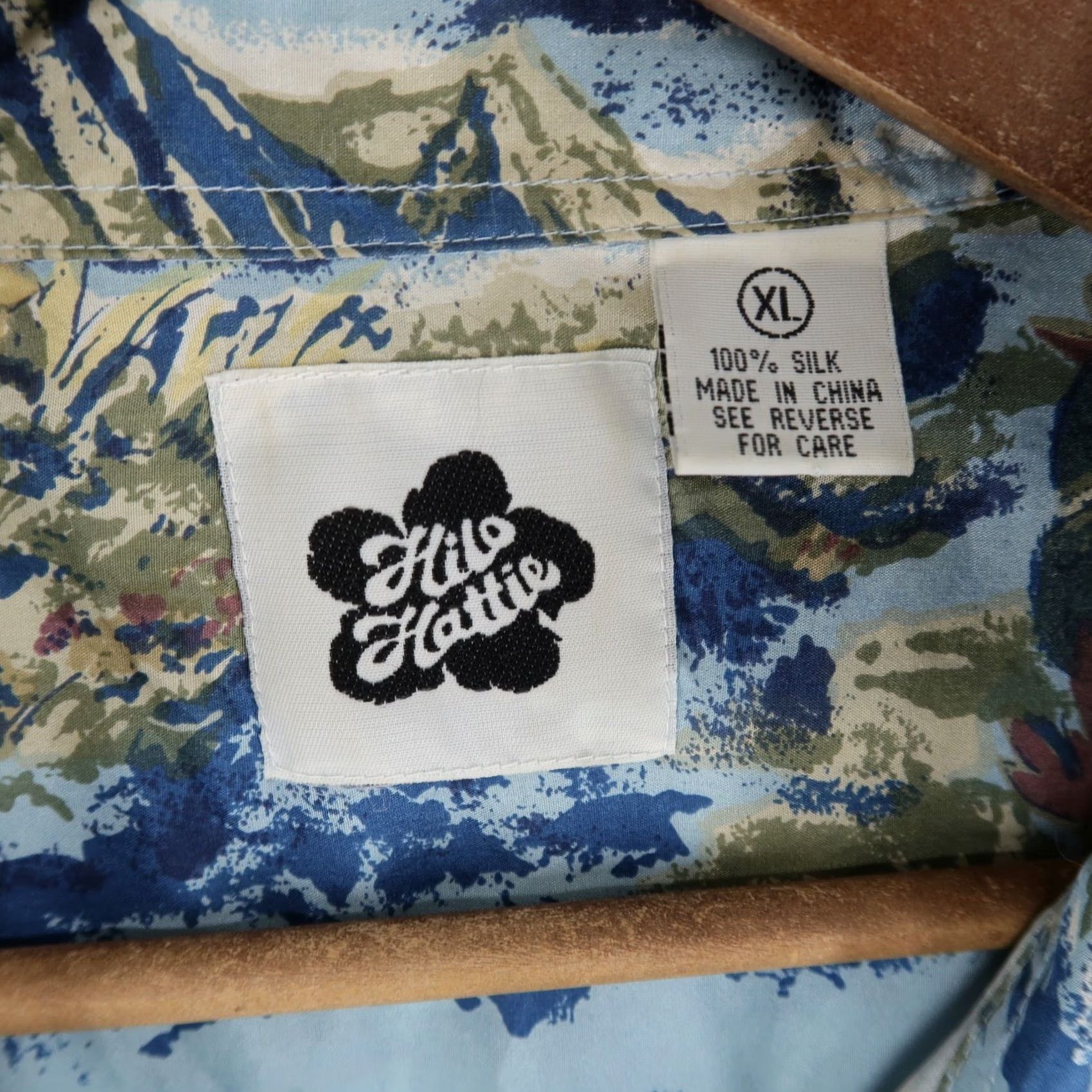 Hilo Hattie Hilo Hattie Shirt Mens XL Blue Print Silk Hawaiian Button Up Short Sleeve Island Floral Size US XL / EU 56 / 4 - 5 Thumbnail