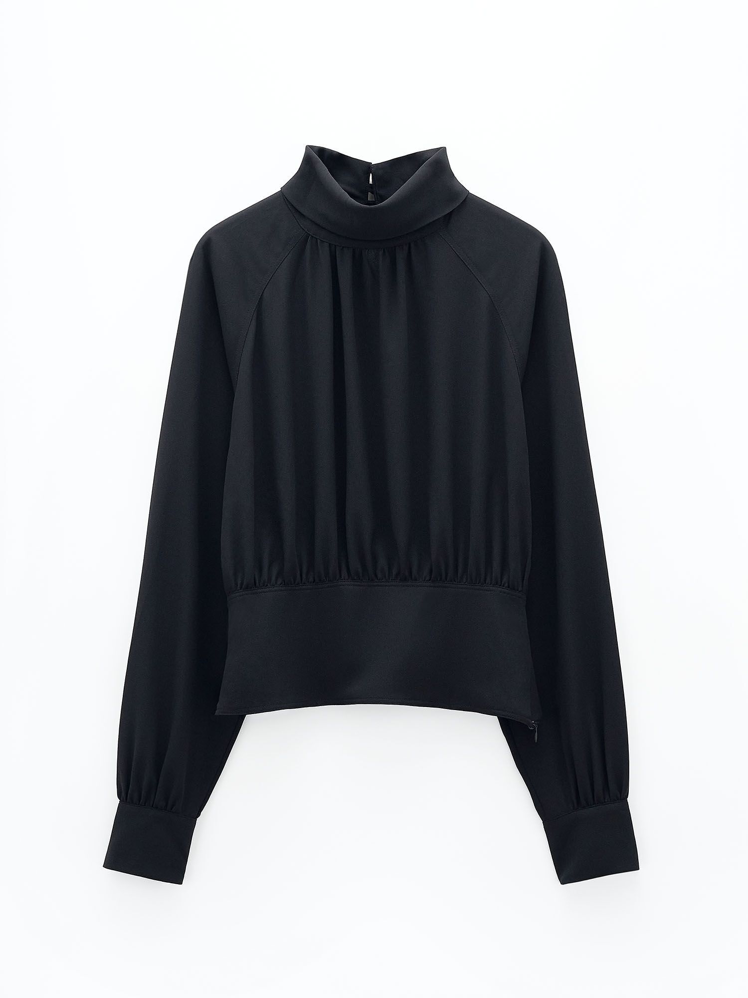 Filippa K Mock Neck Blouse Blouse