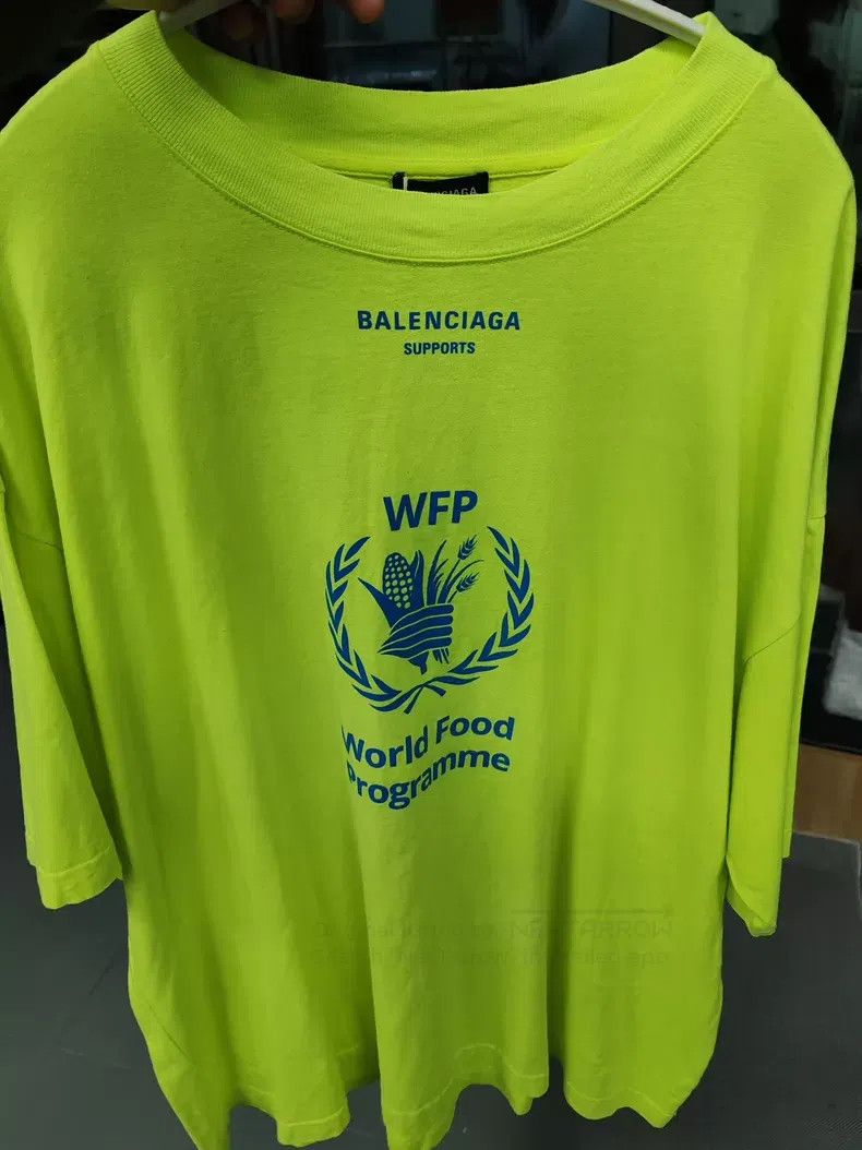 Balenciaga Balenciaga x WFP Logo Print Short Sleeve Tee | Grailed