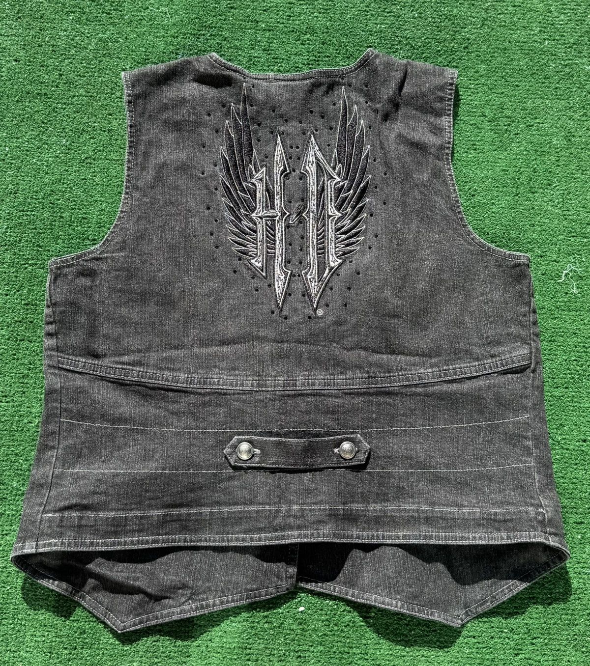 Harley Davidson Harley Davidson Womens Vest w/ Pockets & Rhinestone Back Size XL / US 12-14 / IT 48-50 - 6 Thumbnail