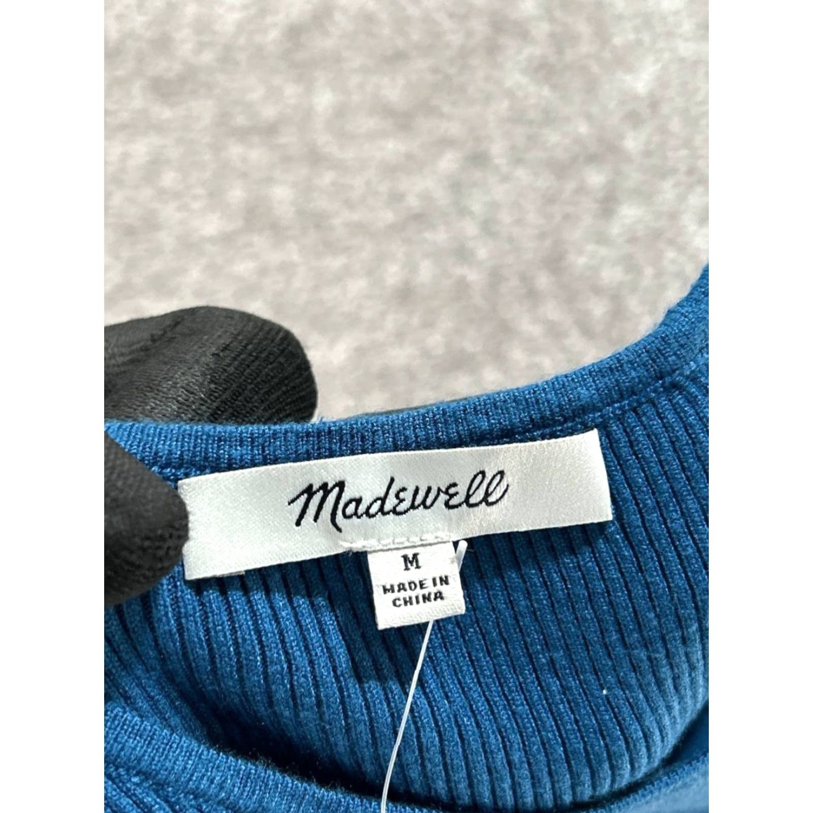 Madewell Madewell Shirt Womens Medium Blue Knit Tank Top Casual Slim Pullover Sleeveless Cotton Knit Size M / US 6-8 / IT 42-44 - 3 Thumbnail