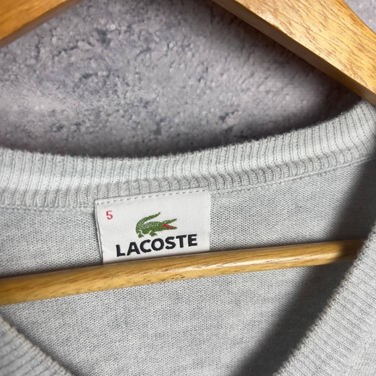 Lacoste Lacoste Sweater V-Neck Men's Size 5 Gray Cotton Long Sleeve` Size US M / EU 48-50 / 2 - 4 Thumbnail