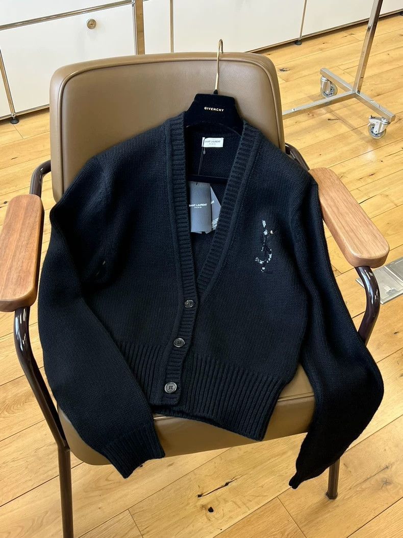 Saint Laurent Paris Saint Laurent Paris Cashmere sequin cardigan jacket-2506 Size US S / EU 44-46 / 1 - 2 Thumbnail
