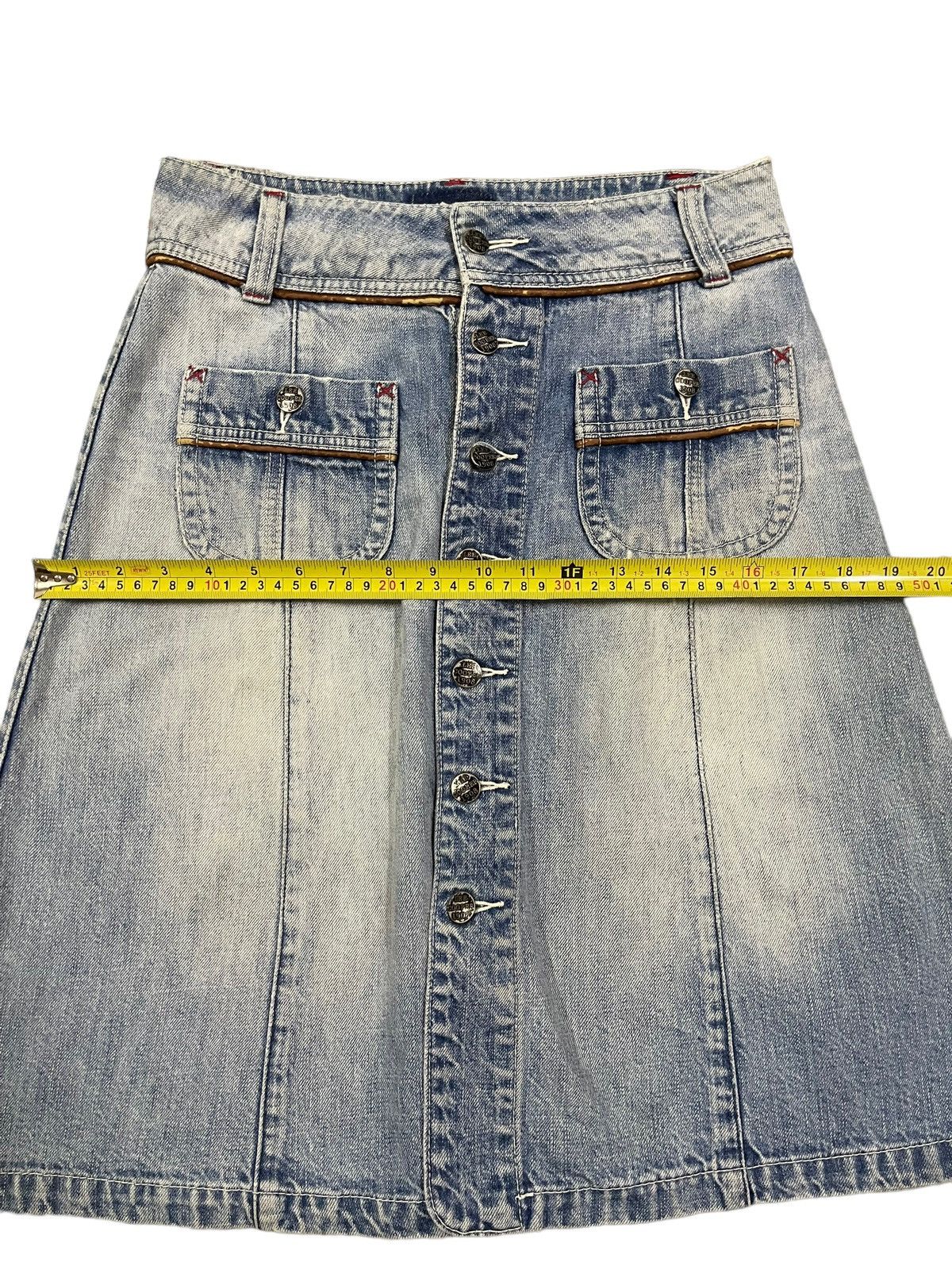 Vivienne Westwood Vintage Japanese Full Button Blue Wash Style Denim Skirt Size 28" / US 6 / IT 42 - 12 Thumbnail