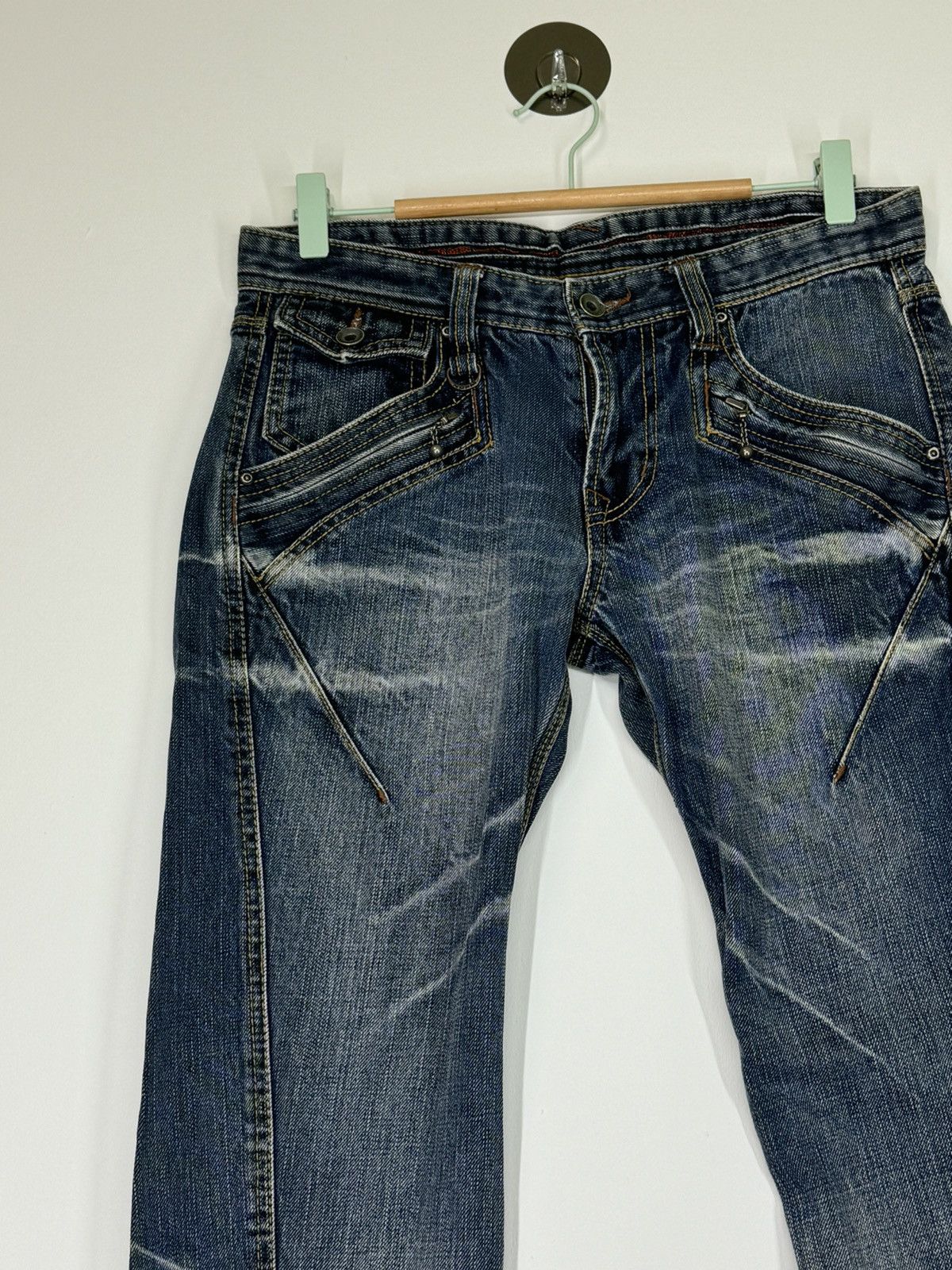If Six Was Nine × Le Grande Bleu (L.G.B.) × Nicole Club FLARE NICOLE CLUB FOR MEN MUD WASH BOOT CUT DENIM Size US 30 / EU 46 - 5 Thumbnail