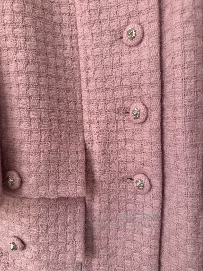 Chanel Chanel Nude pink waffle jacket Size S / US 4 / IT 40 - 4 Thumbnail