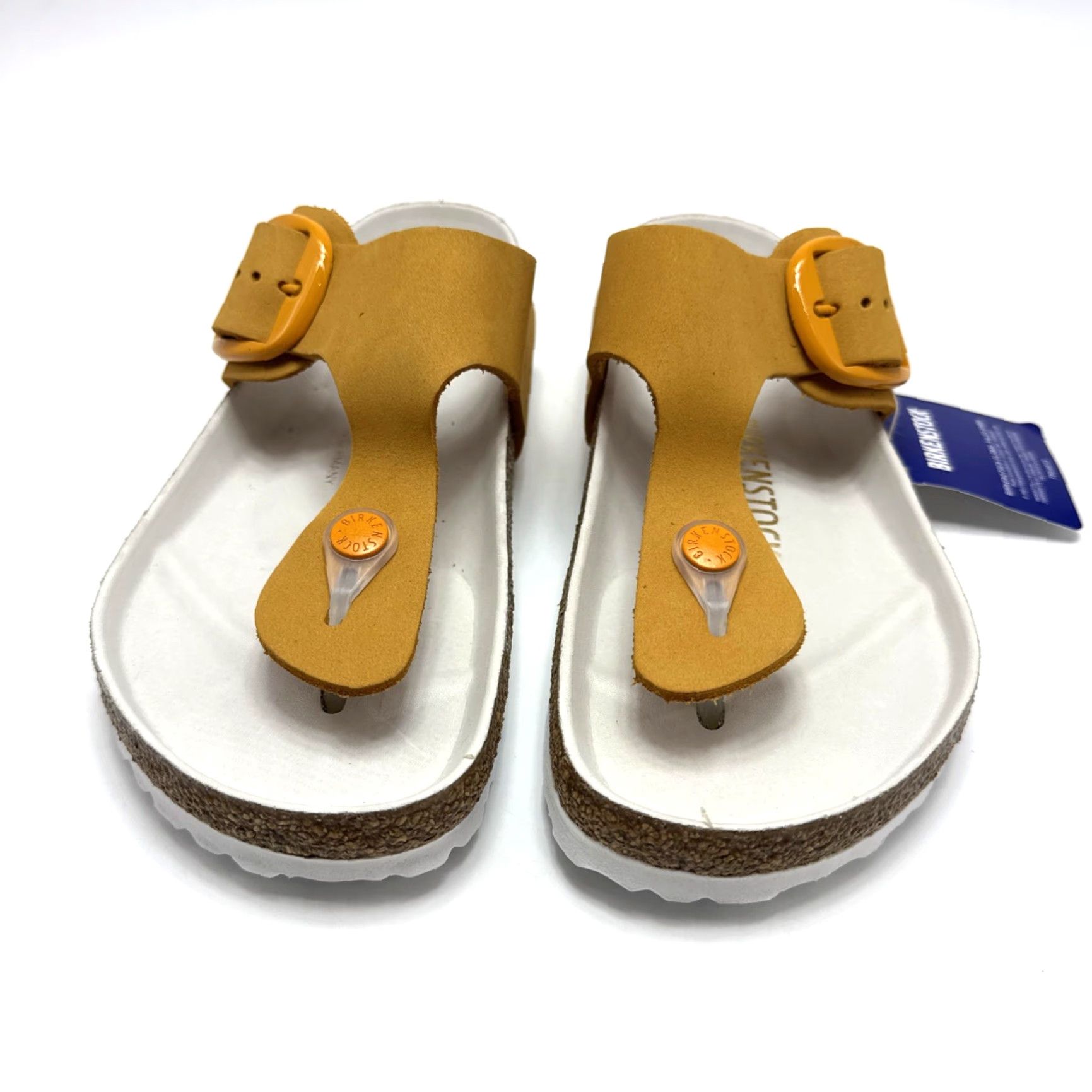 Birkenstock Birkenstock Gizeh Sandal Buckle Apricot Nubuck Leather Womens Size 5 Size US 5 / IT 35 - 3 Thumbnail