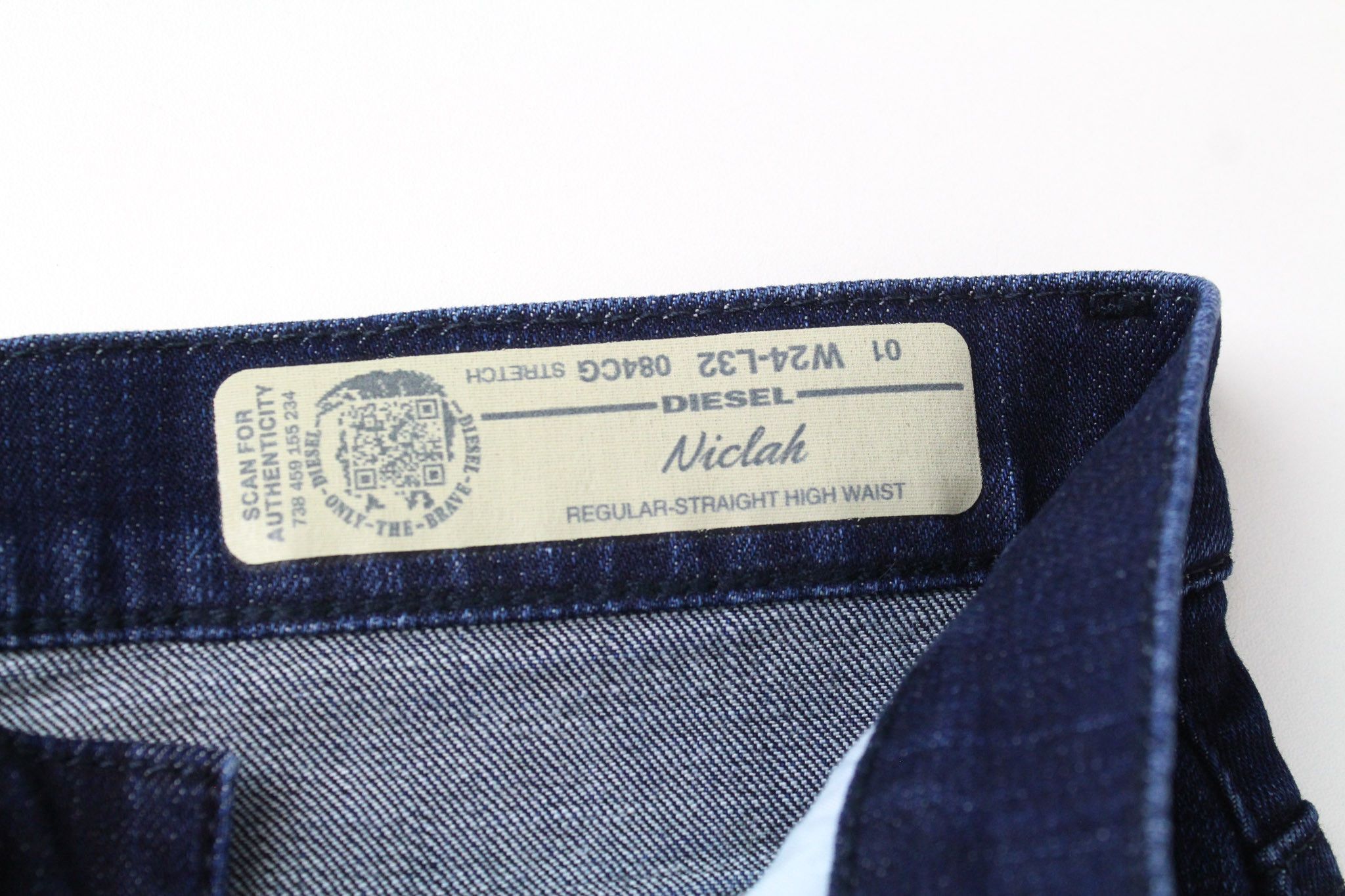 Diesel NICLAH 084CG W24/L32 Blue Stretch Jeans 71395 Size 24" / US 00 / IT 34 - 5 Thumbnail