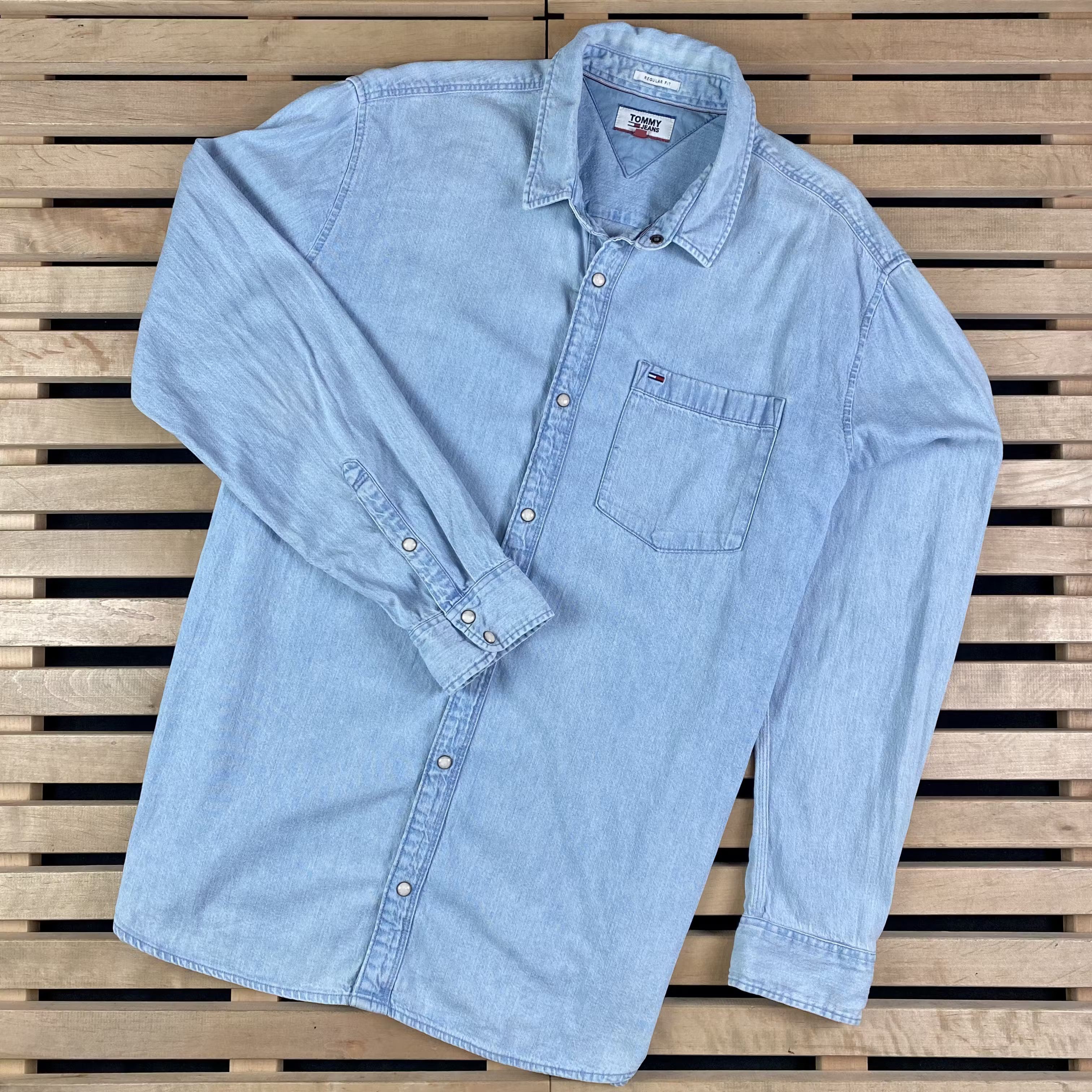 Tommy Hilfiger × Vintage Mens Shirt Long Sleeve Tommy Hilfiger Vintage Size XXL 2XL Size US XXL / EU 58 / 5 - 1 Thumbnail