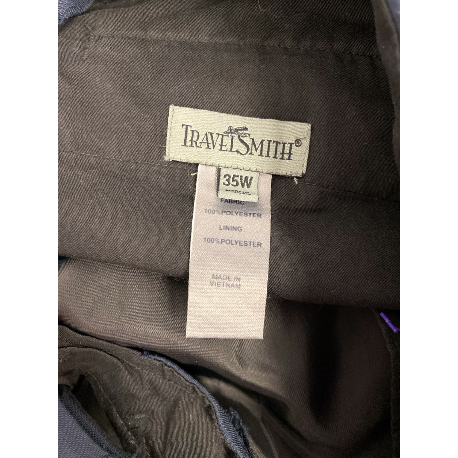 Vintage Travel Smith Pants Mens 35x32 Navy Straight Chino Trousers Size US 35 - 7 Thumbnail