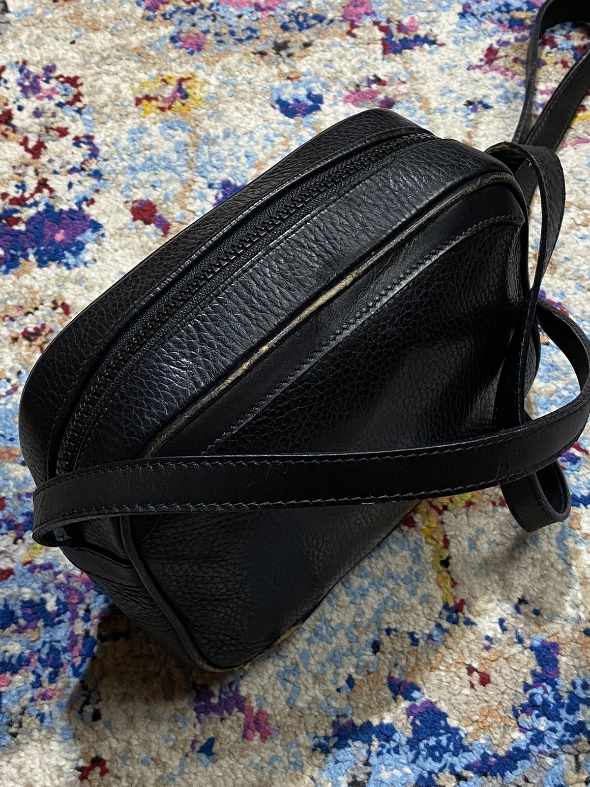 Celine × Vintage Vintage Celine Black Mini Crossbody Box Zipper Bag Size ONE SIZE - 6 Thumbnail