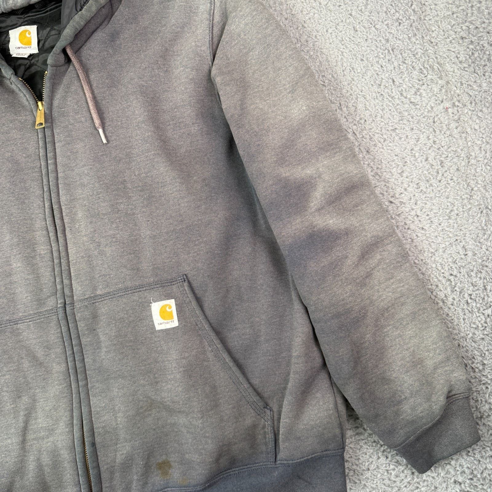 Carhartt Vintage Sun Faded Carhartt Hoodie L Distressed Zip Lined Size US L / EU 52-54 / 3 - 5 Thumbnail
