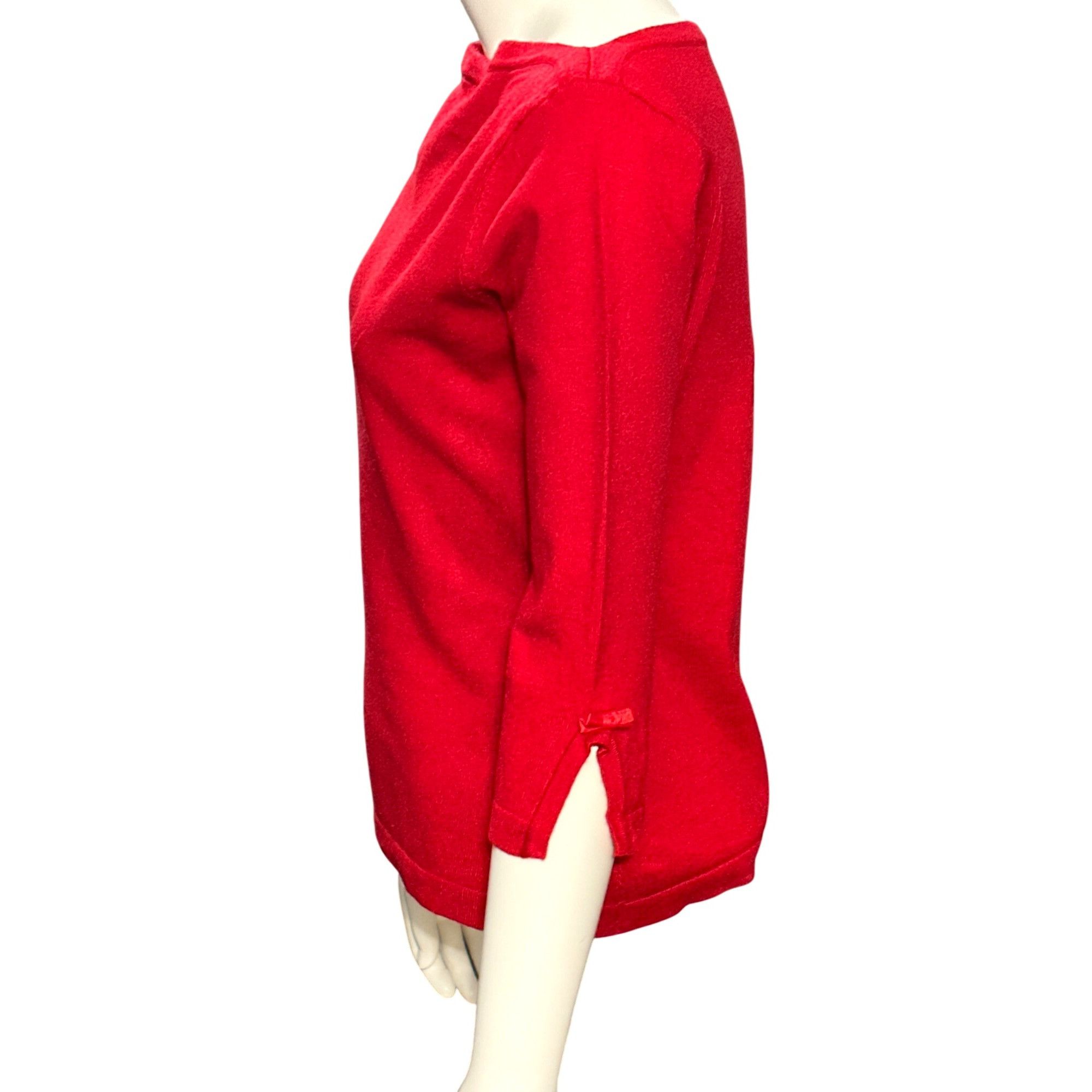 Other CCC Red Boat Neck Three Quarter Sleeve Top Soft Viscose Nylo Size S / US 4 / IT 40 - 3 Thumbnail