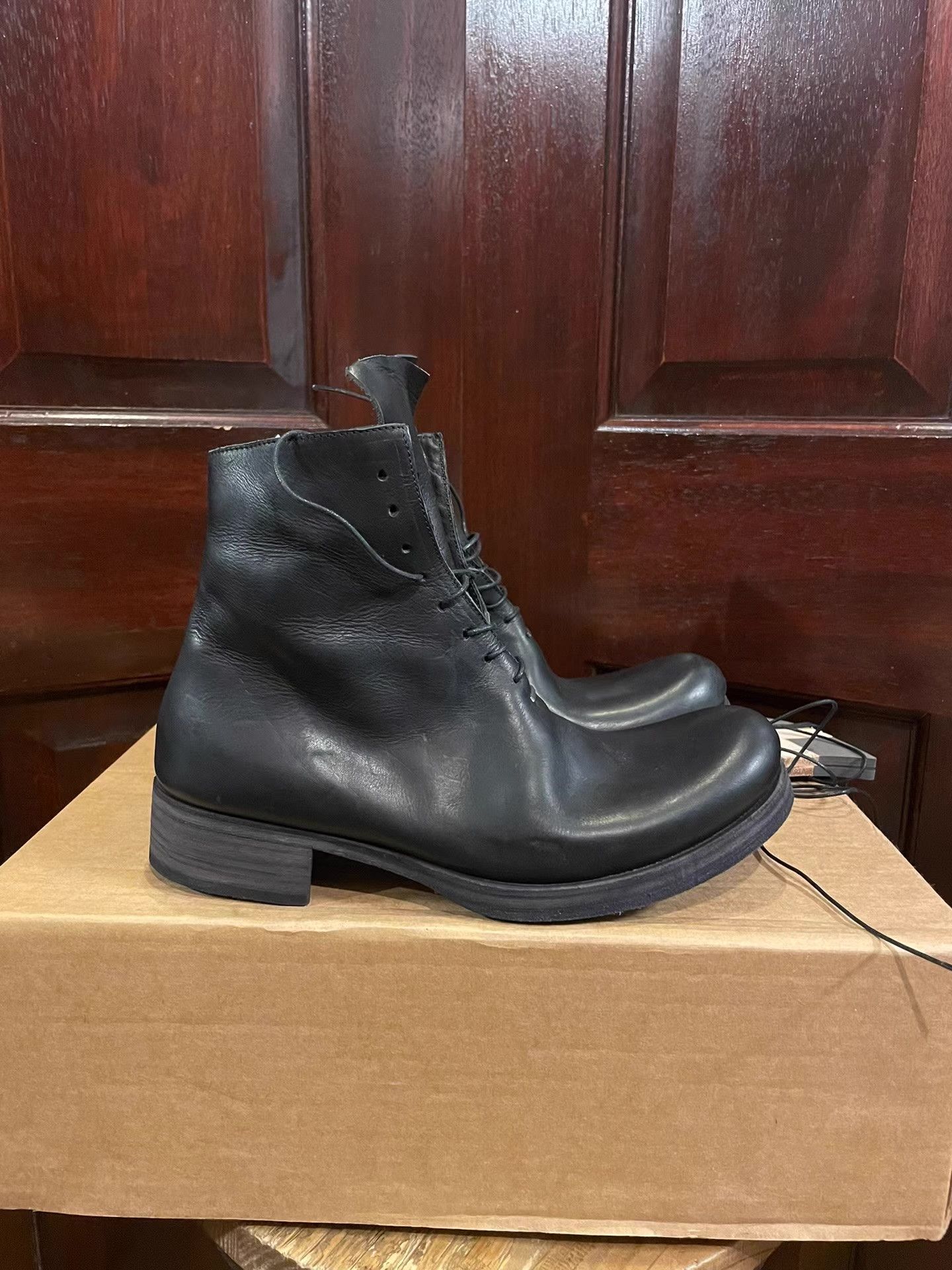 Ma+ m.a+ Women's Black Staple Short Boots Ｑ25 Size US 5 / IT 35 - 3 Thumbnail
