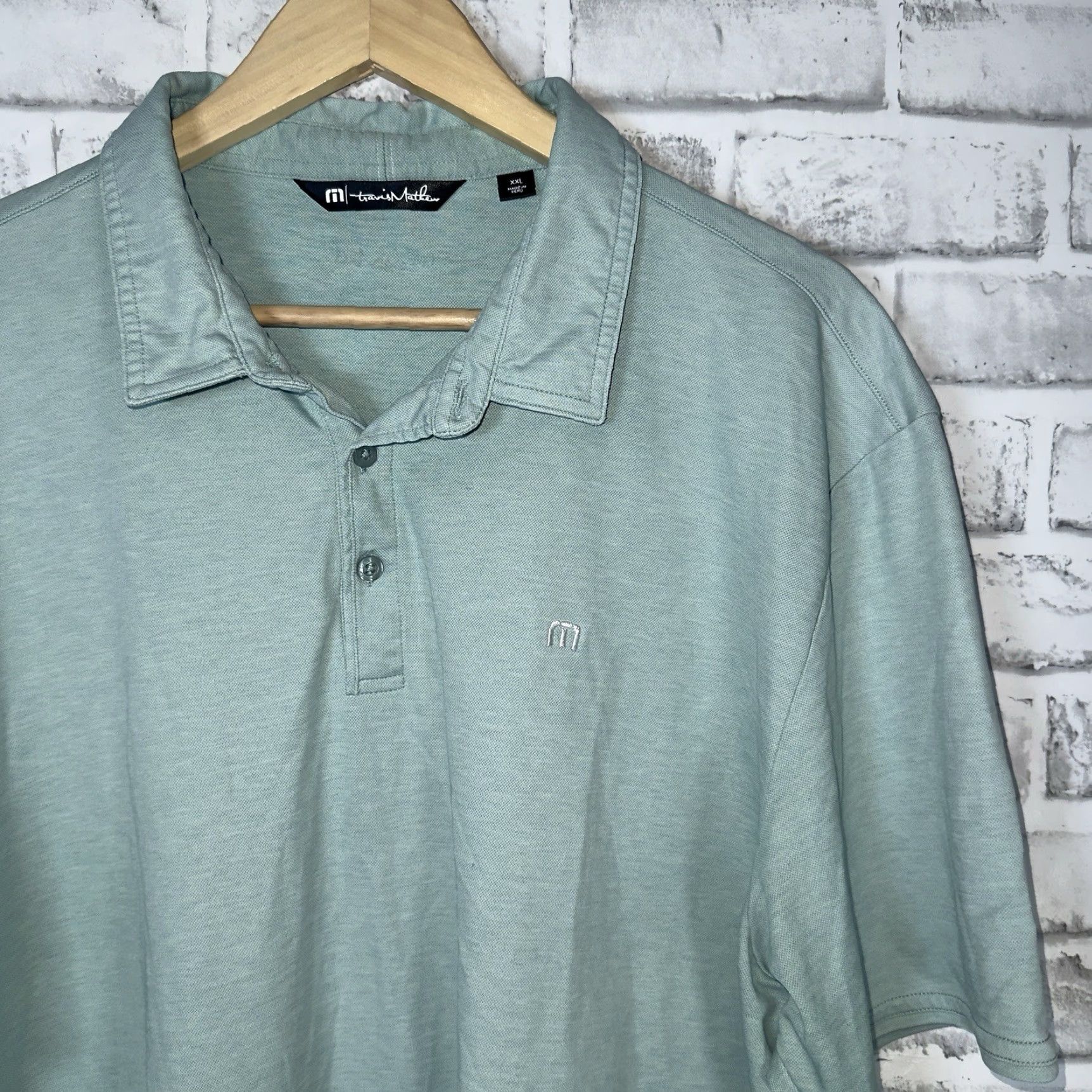 TravisMathew Travis Mathew Polo Shirt Mens XXL Blue Size US XXL / EU 58 / 5 - 2 Thumbnail