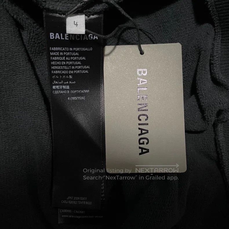 Balenciaga Balenciaga Graffiti Tape Washed Destroyed Zipper Hoodie Size US XL / EU 56 / 4 - 4 Thumbnail