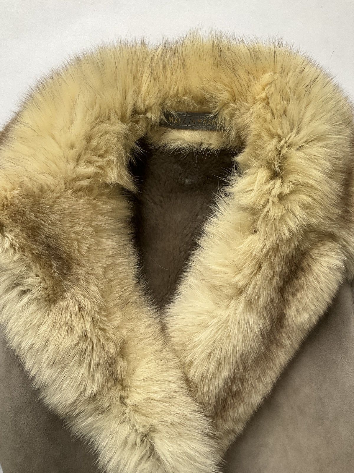 Vintage Vintage daim coat with grey lining and fur collar Size M / US 6-8 / IT 42-44 - 6 Thumbnail