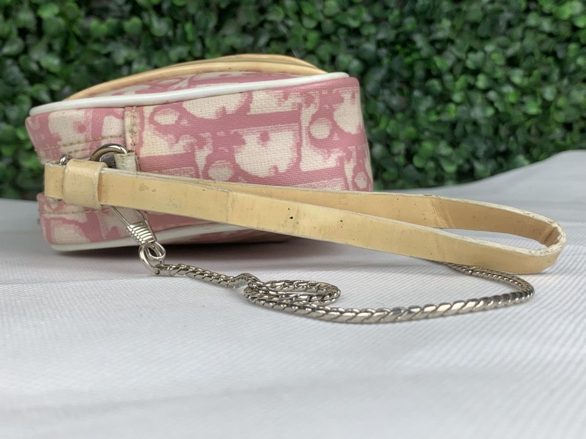 Dior Christian Dior Trotter Monogram Wrist Bag Pink Canvas Size ONE SIZE - 8 Thumbnail