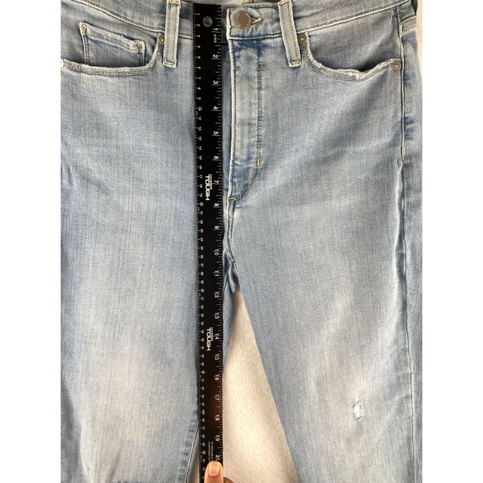 Banana Republic Banana Republic Jeans Womens High-Rise Skinny 28 Light Blue Distressed Denim Cotton Elastane Stretch 27 In Inseam 5-Pocket Size 28" / US 6 / IT 42 - 5 Thumbnail