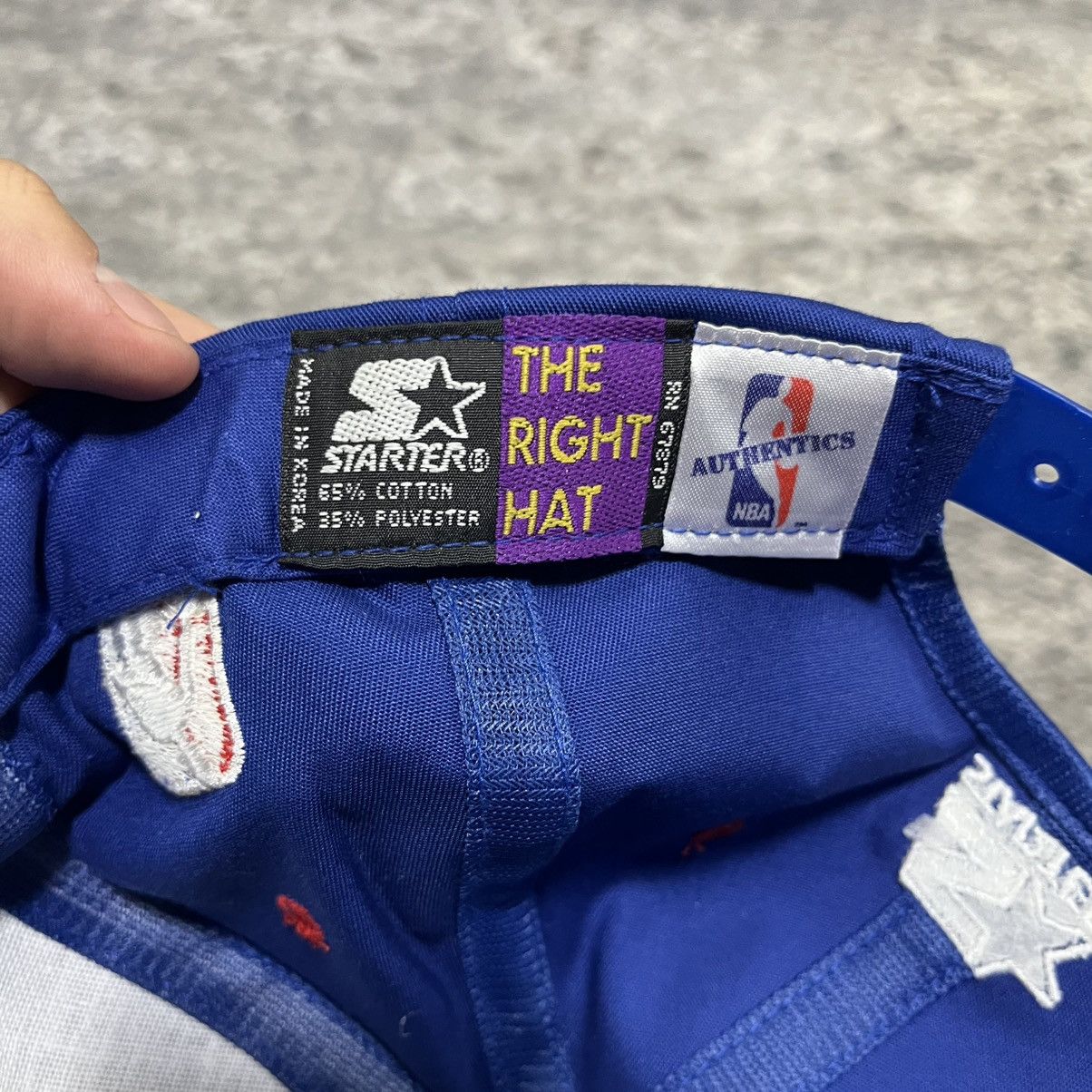 Starter Vintage 90s Detroit Pistons Starter Embroidered Snapback Hat Size ONE SIZE - 7 Thumbnail