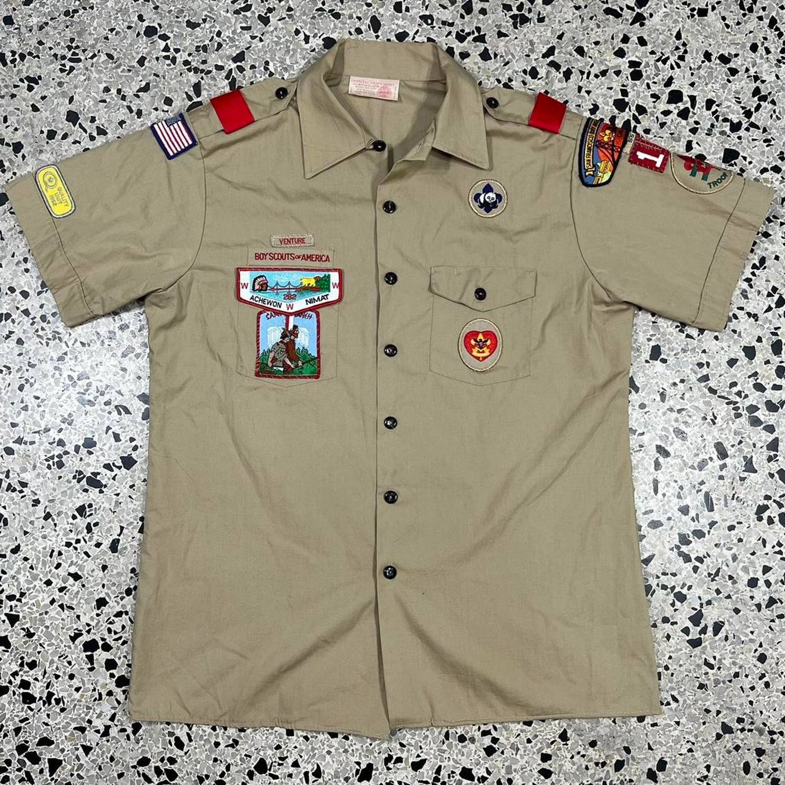 Dickies × Vintage VINTAGE Y2K BOY SCOUTS EMBROIDERED PATCHWORK WORKSHIRT Size US L / EU 52-54 / 3 - 1 Thumbnail