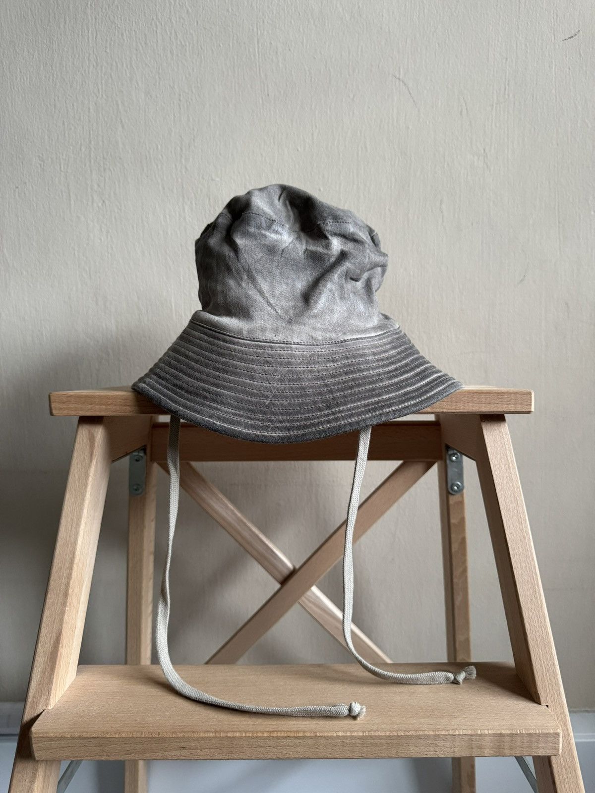 Rick Owens Drkshdw Wide-brimmed Foil Stretch Denim Gilligan Hat