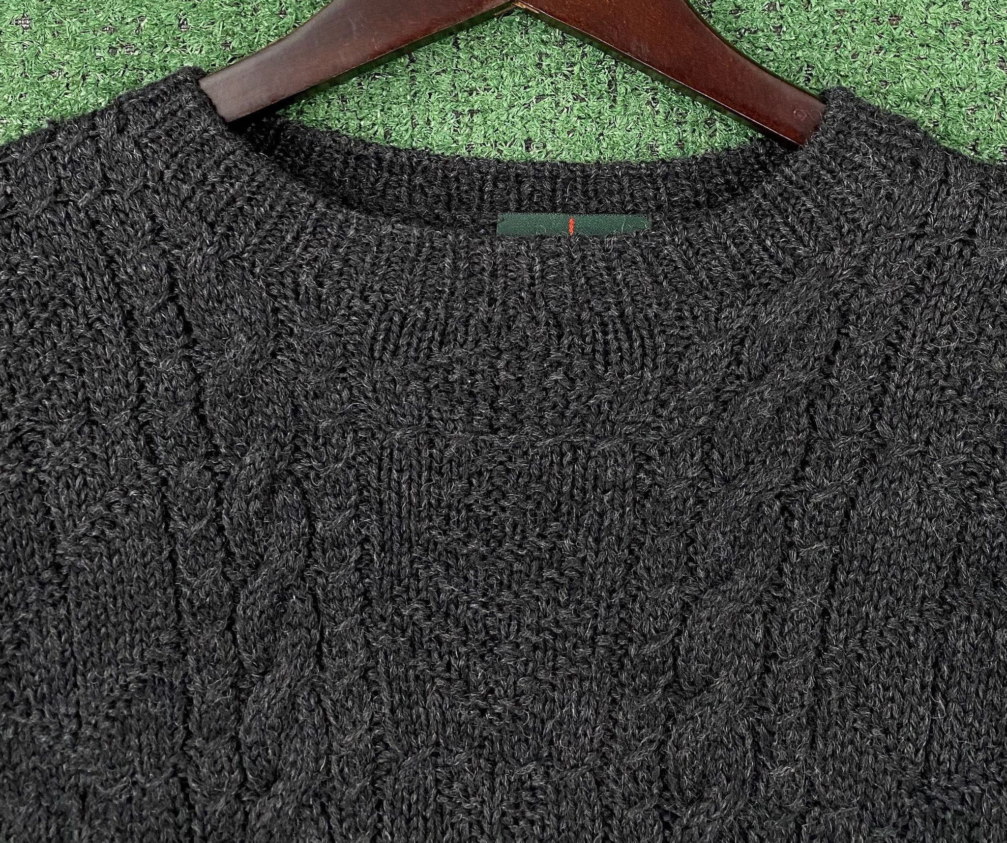 J.Crew 90’s J. Crew 100% Wool Fisherman Weave Grey Sweater Large Size US L / EU 52-54 / 3 - 3 Thumbnail