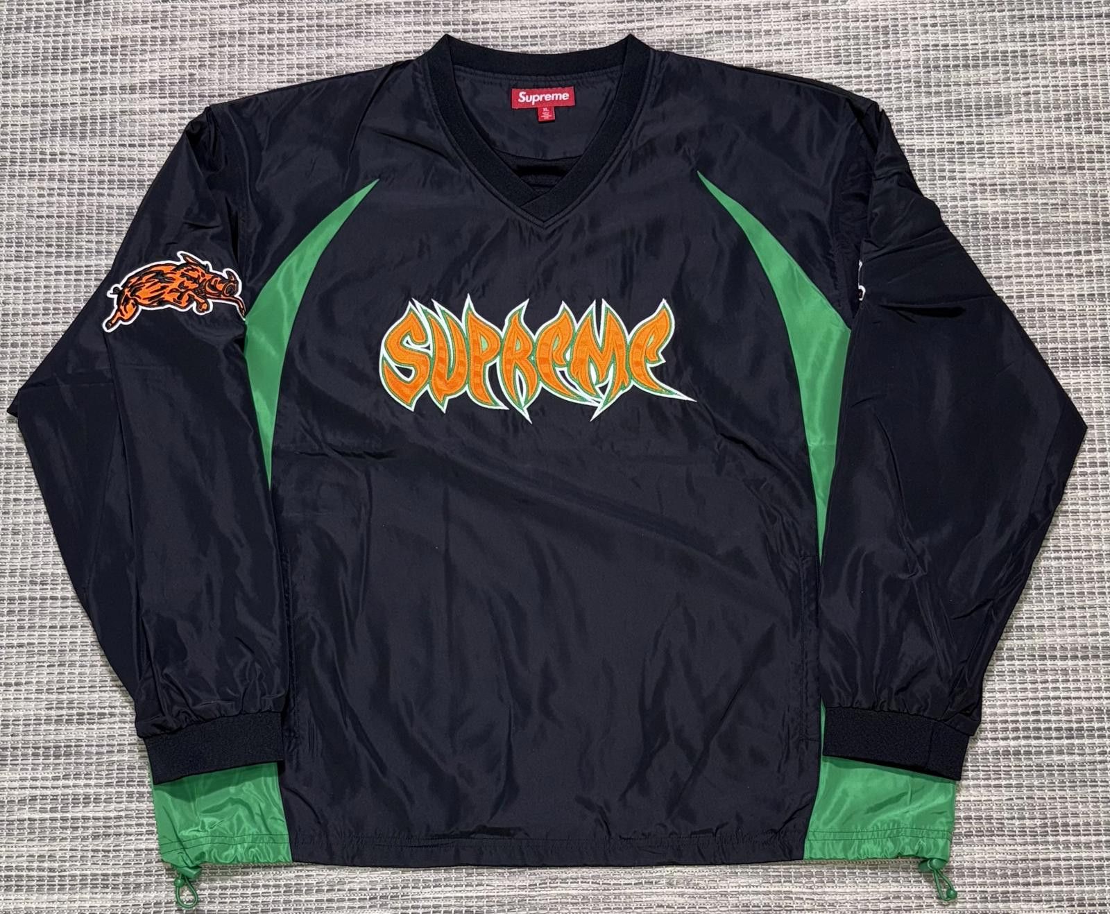 Supreme Supreme Black Warthog Warm Up Pullover Jacket Size US XL / EU 56 / 4 - 1 Thumbnail