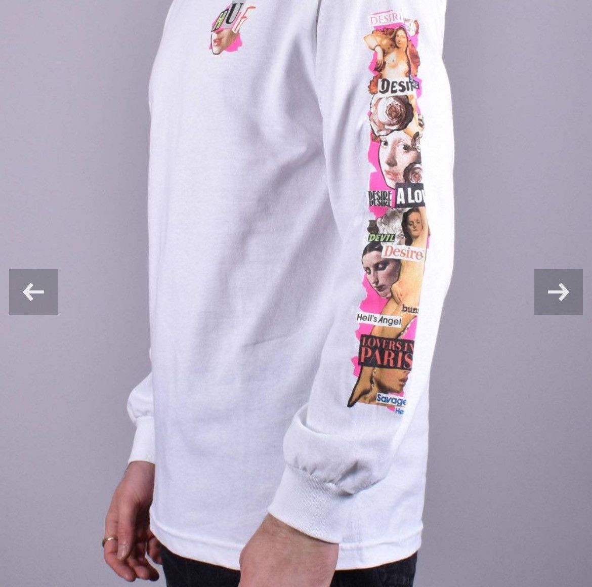 Huf Huf Devil Desire Hell's Angel Skater L/S T Shirt Size US L / EU 52-54 / 3 - 6 Thumbnail