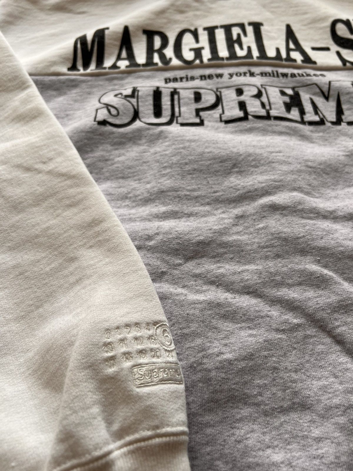 Maison Margiela × Supreme Supreme MM6 Maison Margiela Eagle Zip Hooded Sweatshirt Grey Size US L / EU 52-54 / 3 - 16 Thumbnail