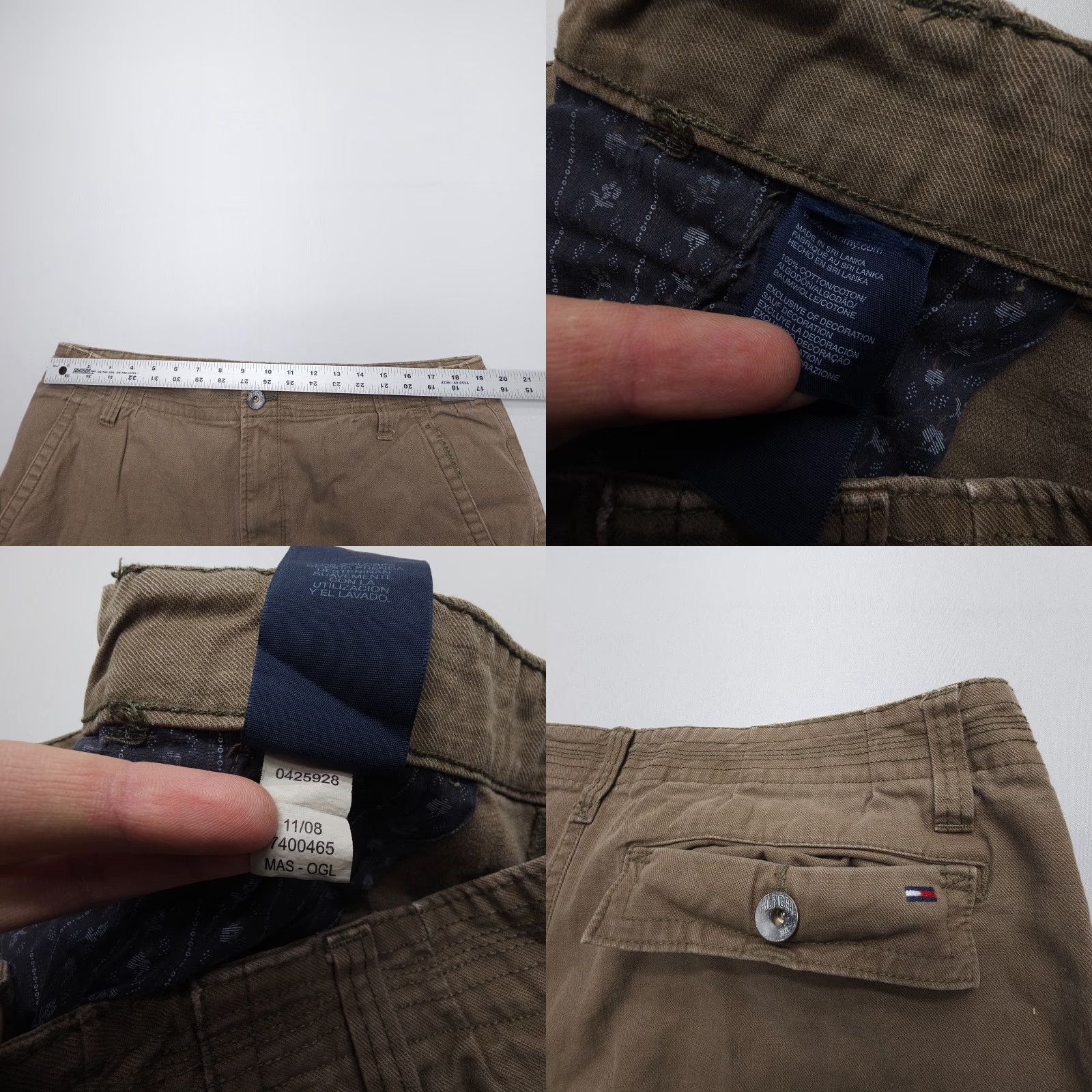 Tommy Hilfiger Tommy Hilfiger Chino Shorts Mens 38 Brown Baggy Flap Pockets 2008 Size US 38 / EU 54 - 8 Thumbnail