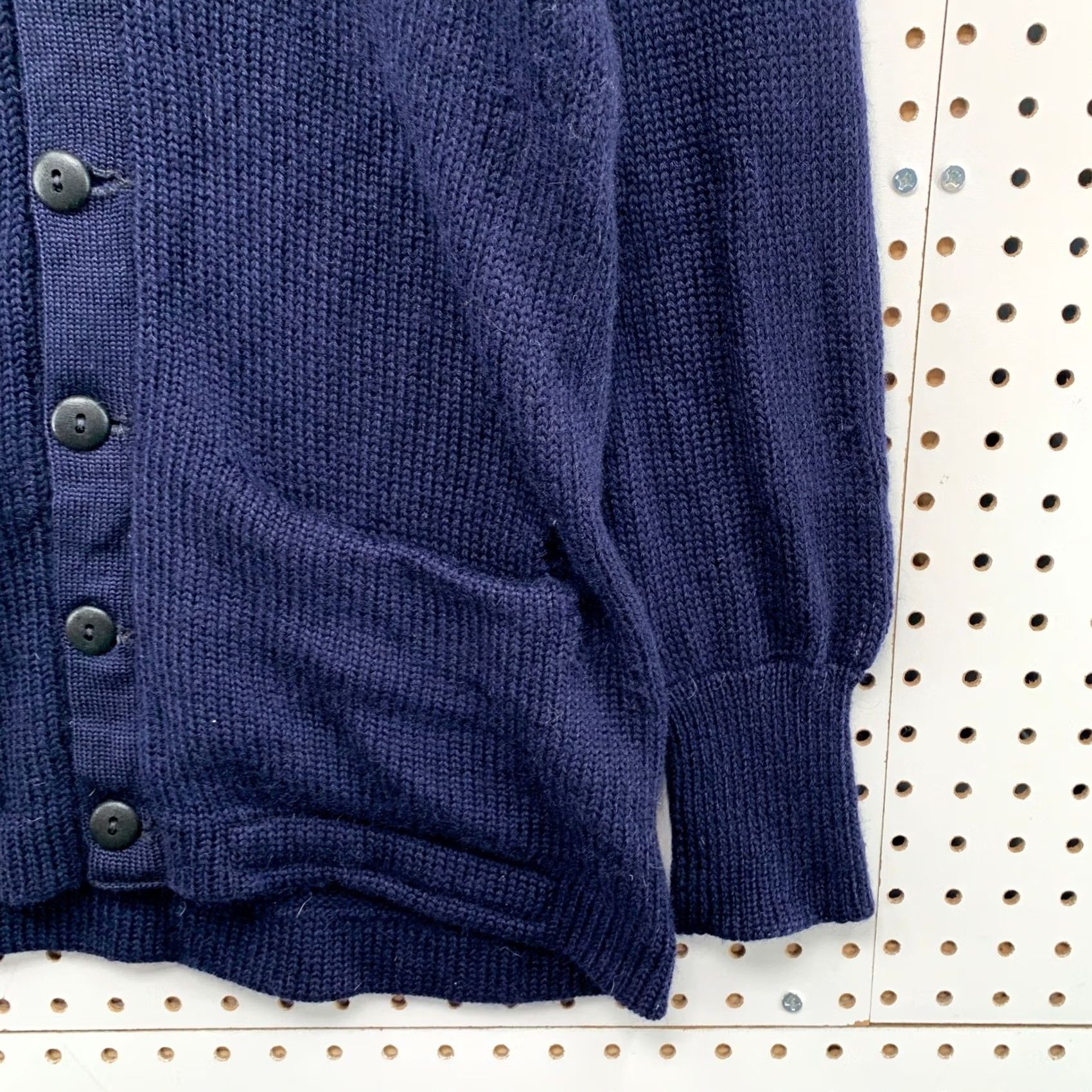 Vintage VINTAGE Logan Knitting Mills Cardigan Sweater Mens L Navy Wool 60s Size US L / EU 52-54 / 3 - 7 Thumbnail