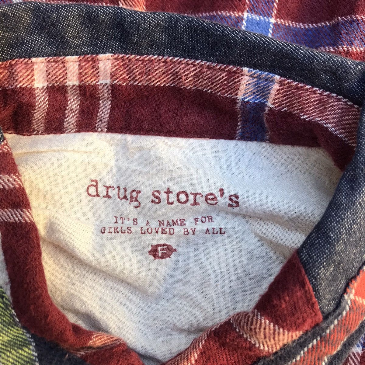 Flannel × Hysteric Glamour × Japanese Brand Vintage Drugs Store Japan checkered Flannel Patchwork Size US L / EU 52-54 / 3 - 6 Thumbnail