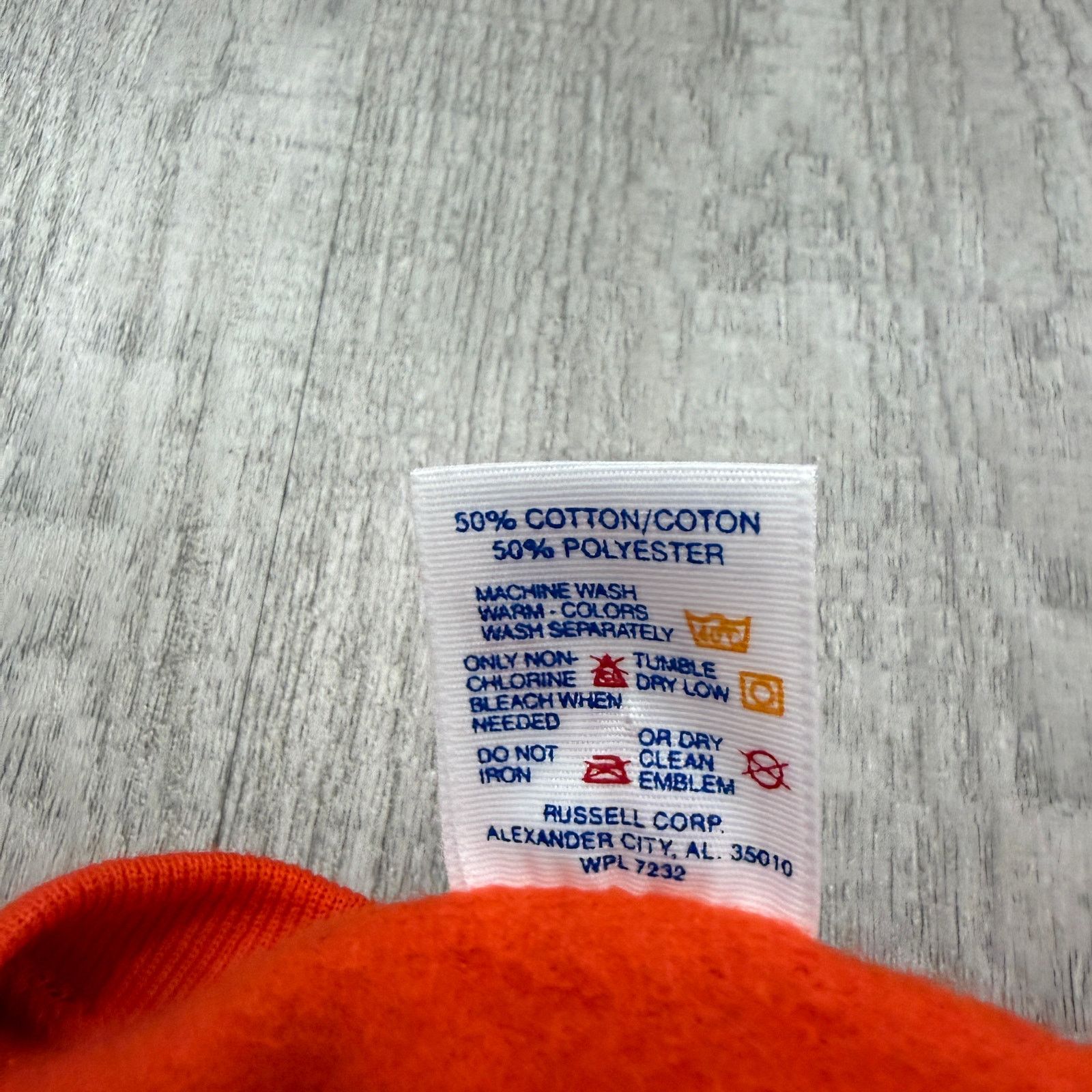 Vintage Vintage Jerzees Sweatshirt Large Orange Pullover 90s USA Size US L / EU 52-54 / 3 - 4 Thumbnail