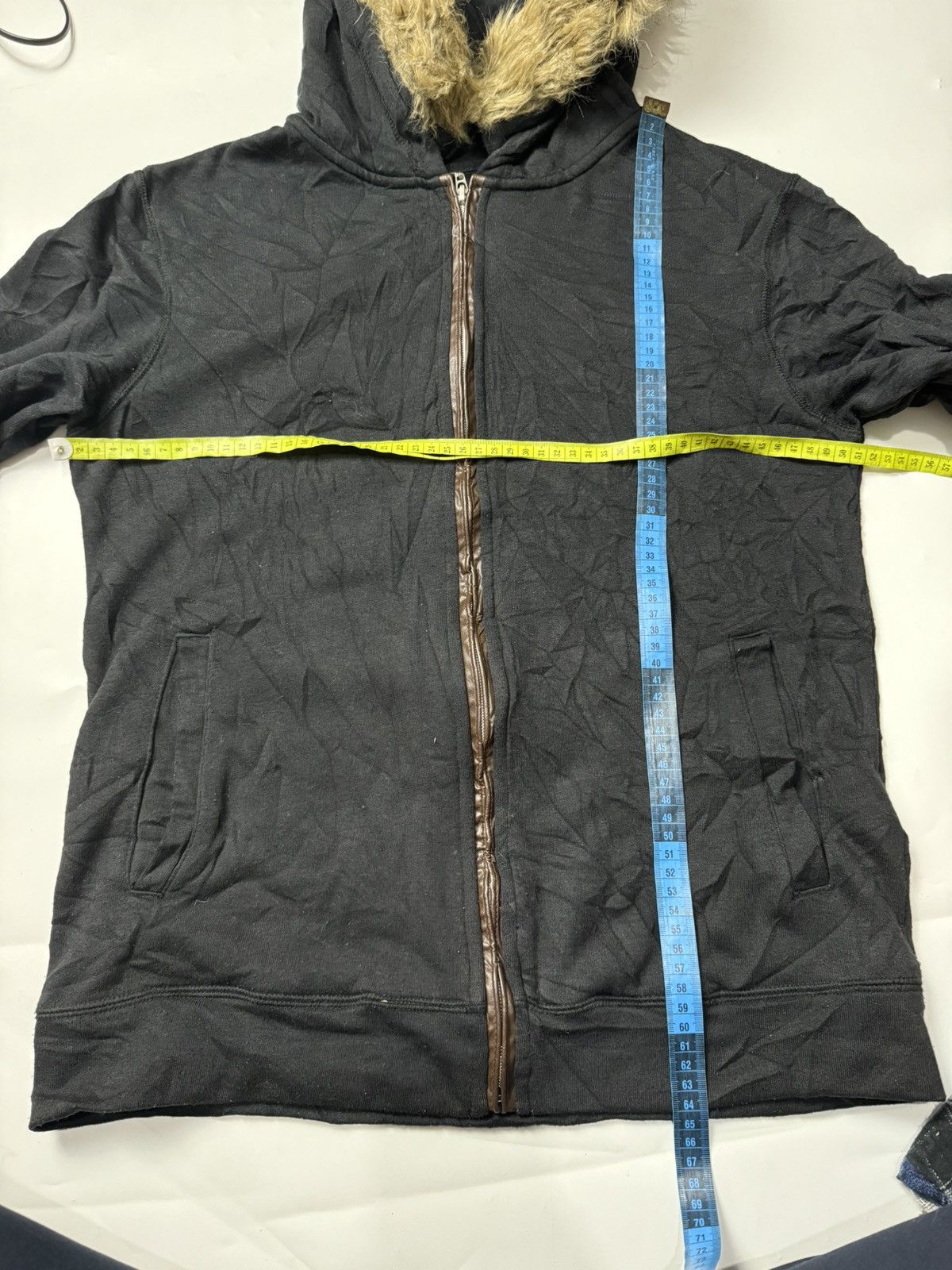 If Six Was Nine × Japanese Brand × Le Grande Bleu (L.G.B.) Faux Fur Hoodie Black Urban Collection Size US M / EU 48-50 / 2 - 9 Thumbnail