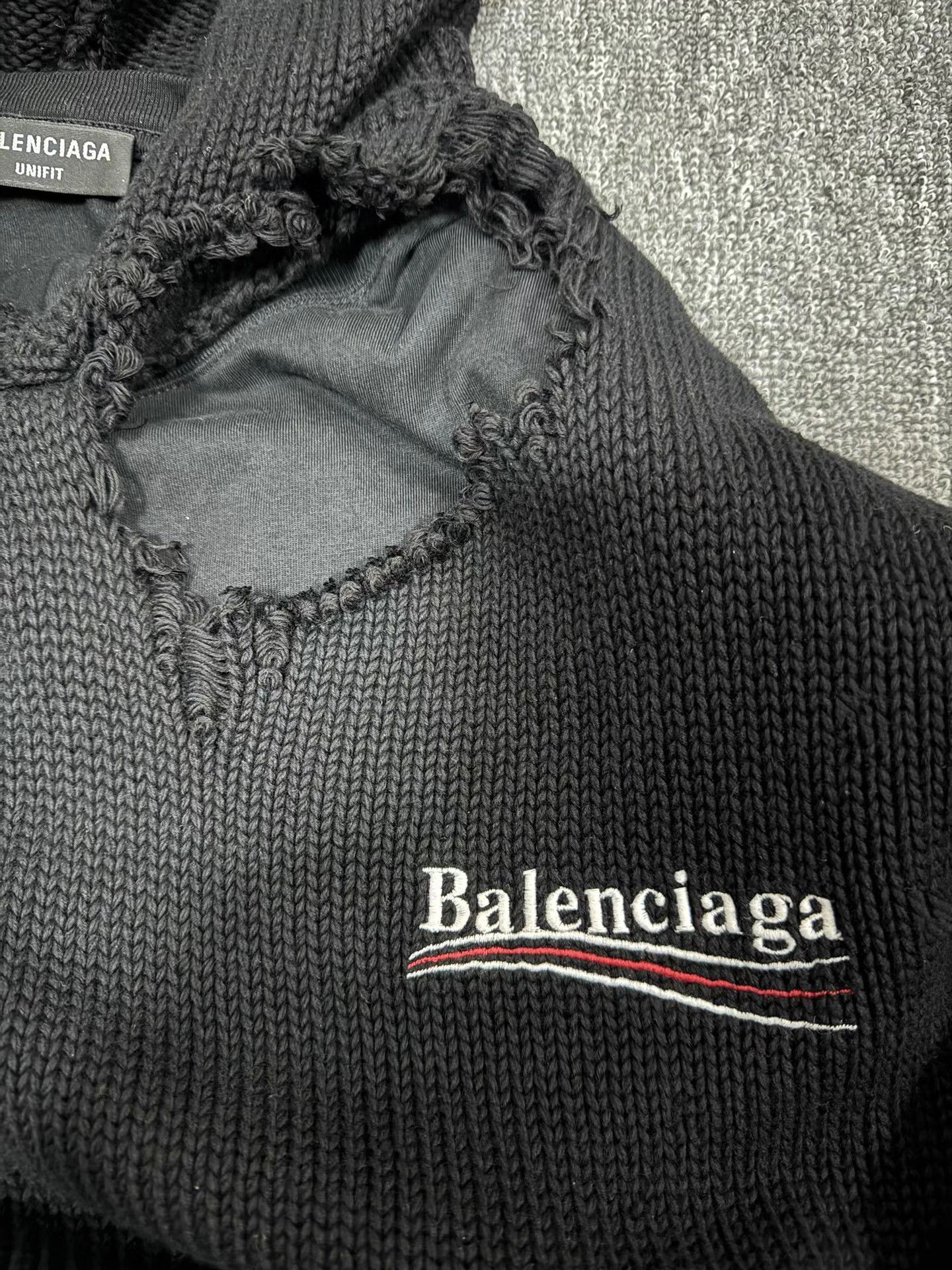 Balenciaga Balenciaga knit hoodie Size US M / EU 48-50 / 2 - 3 Thumbnail