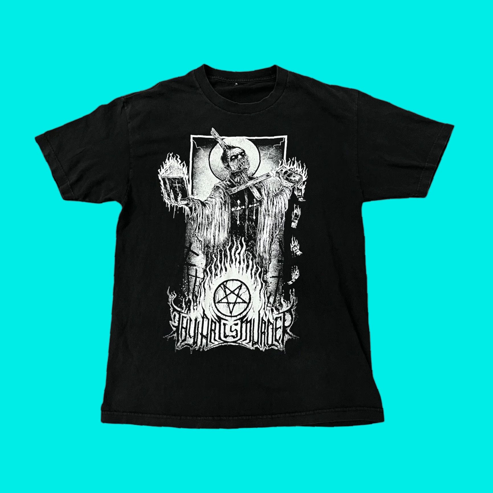 Vintage VINTAGE Thy Art Is Murder Demon Priest Satanic Large Band T-Shirt Deathcore Metal L Black Men Short Sleeve T-Shirt Mens Vintage Size US L / EU 52-54 / 3 - 1 Thumbnail
