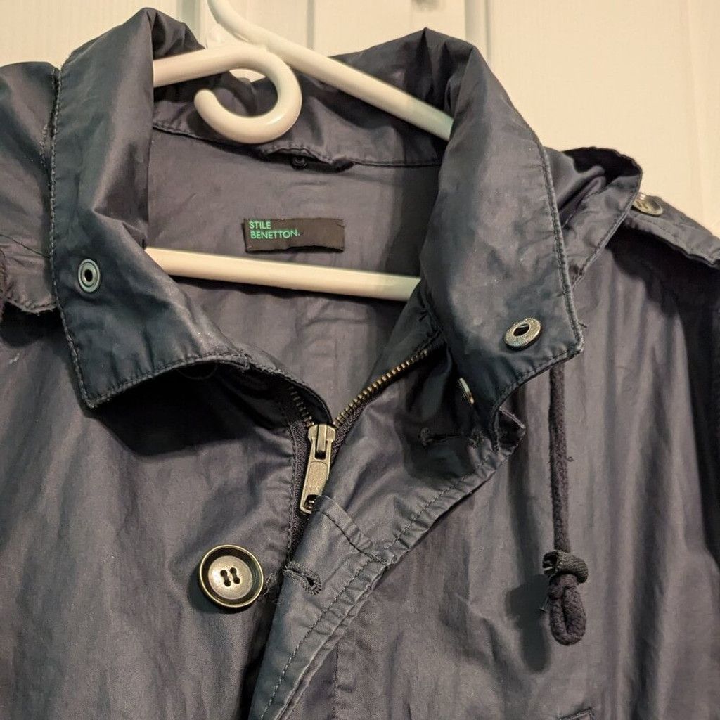 Benetton Men's Stile Benetton Jacket, L, Dark Blue Size L / US 10 / IT 46 - 4 Thumbnail