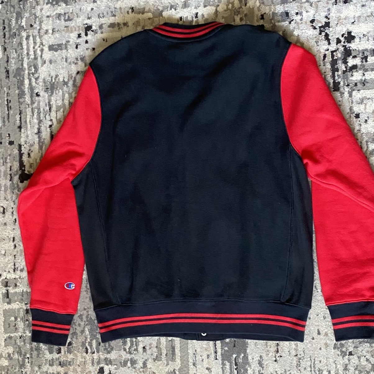 Champion CHAMPION REVERSE WEAVE • VARSITY JACKET • BLACK & RED • L Size US L / EU 52-54 / 3 - 2 Thumbnail