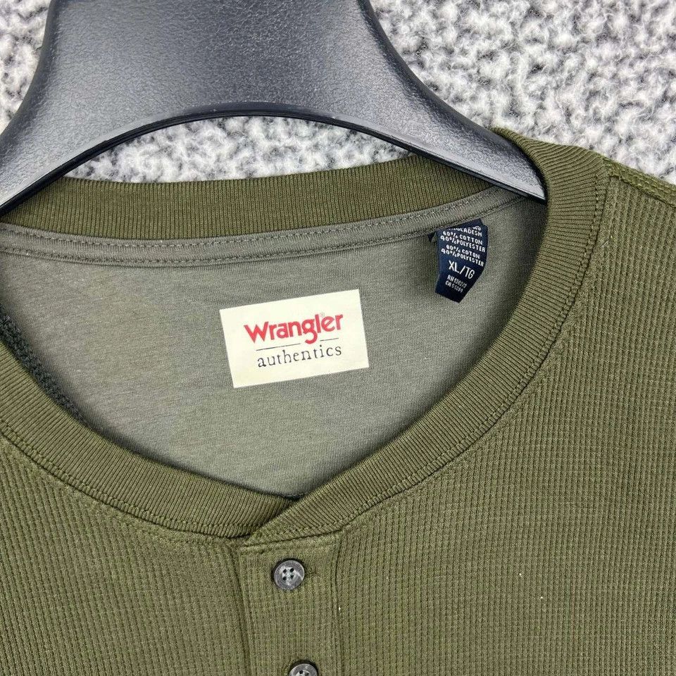 Wrangler Wrangler Shirt Men Green Long Sleeve Pullover Henley New XL Size US XL / EU 56 / 4 - 4 Thumbnail
