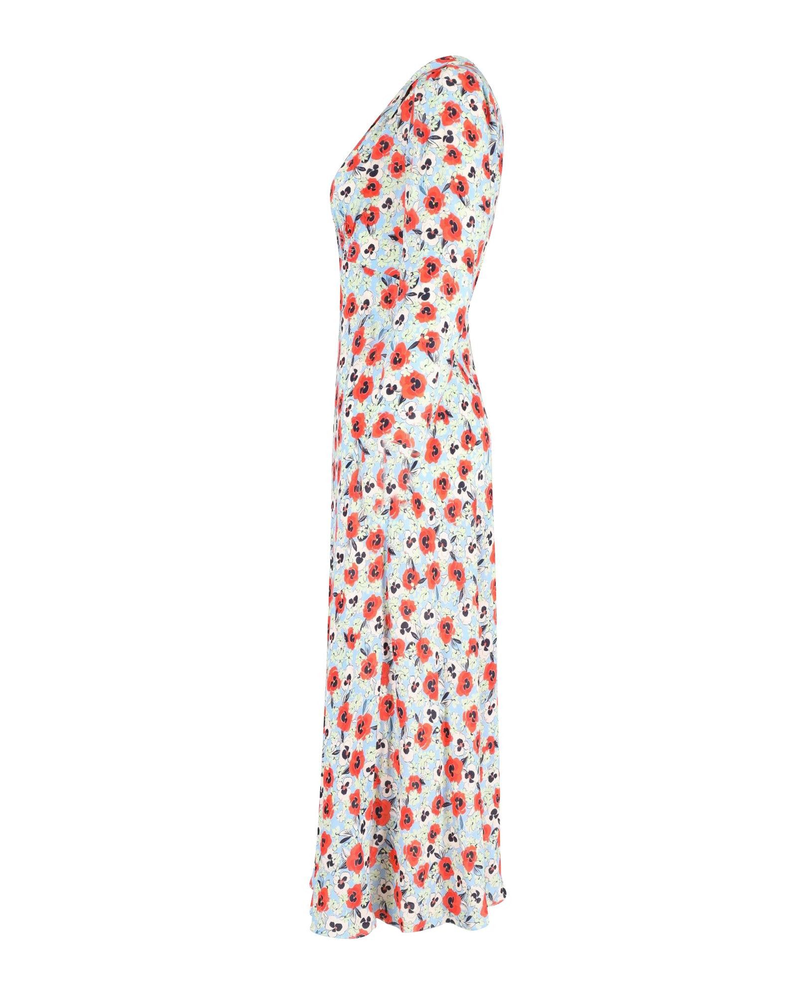 image of Rixo Floral Print Viscose Poppy Maxi Dress, Women's (Size XS)