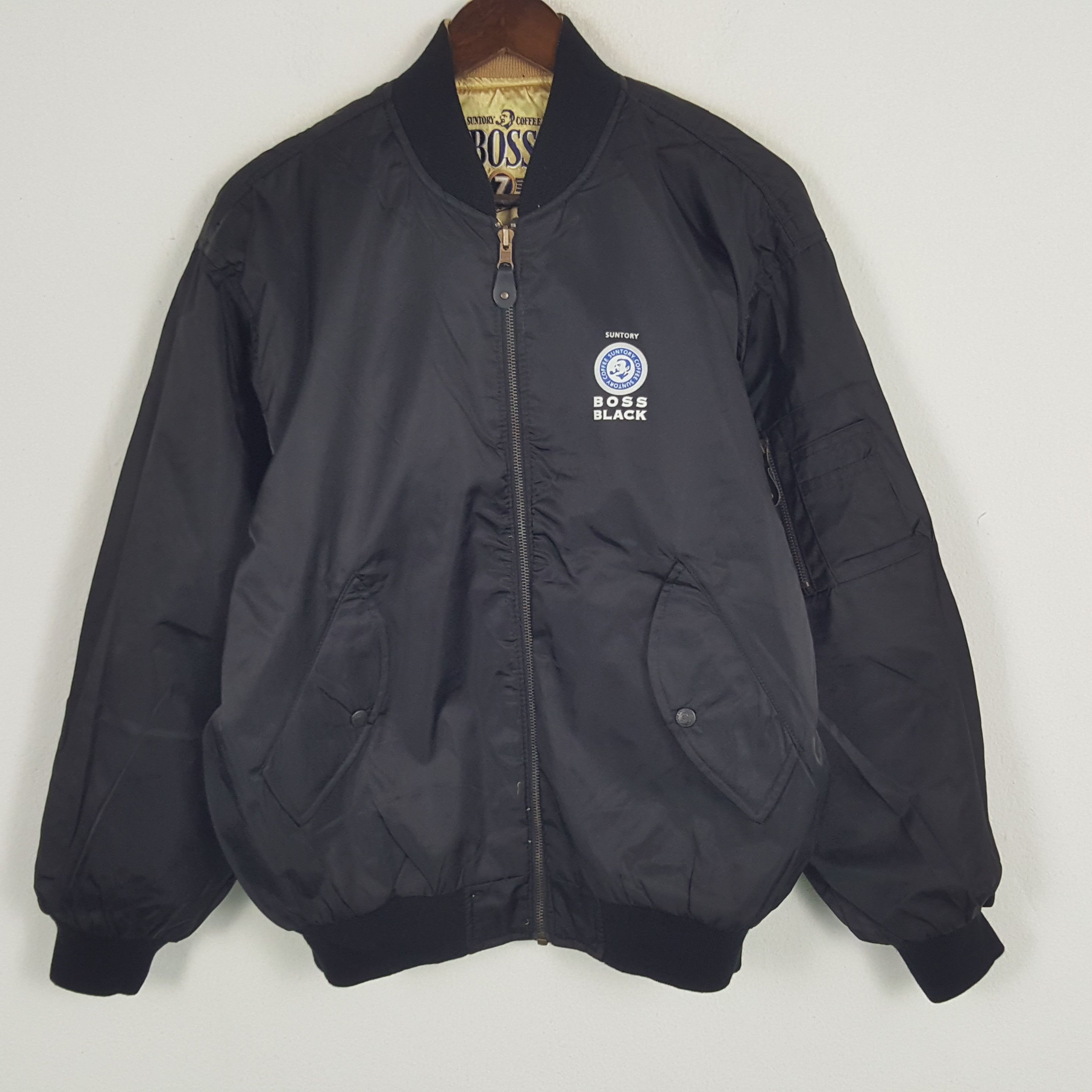 Japanese Brand × Vintage Vintage Suntory Coffee Boss Reversible Bomber Jacket Size US L / EU 52-54 / 3 - 10 Thumbnail