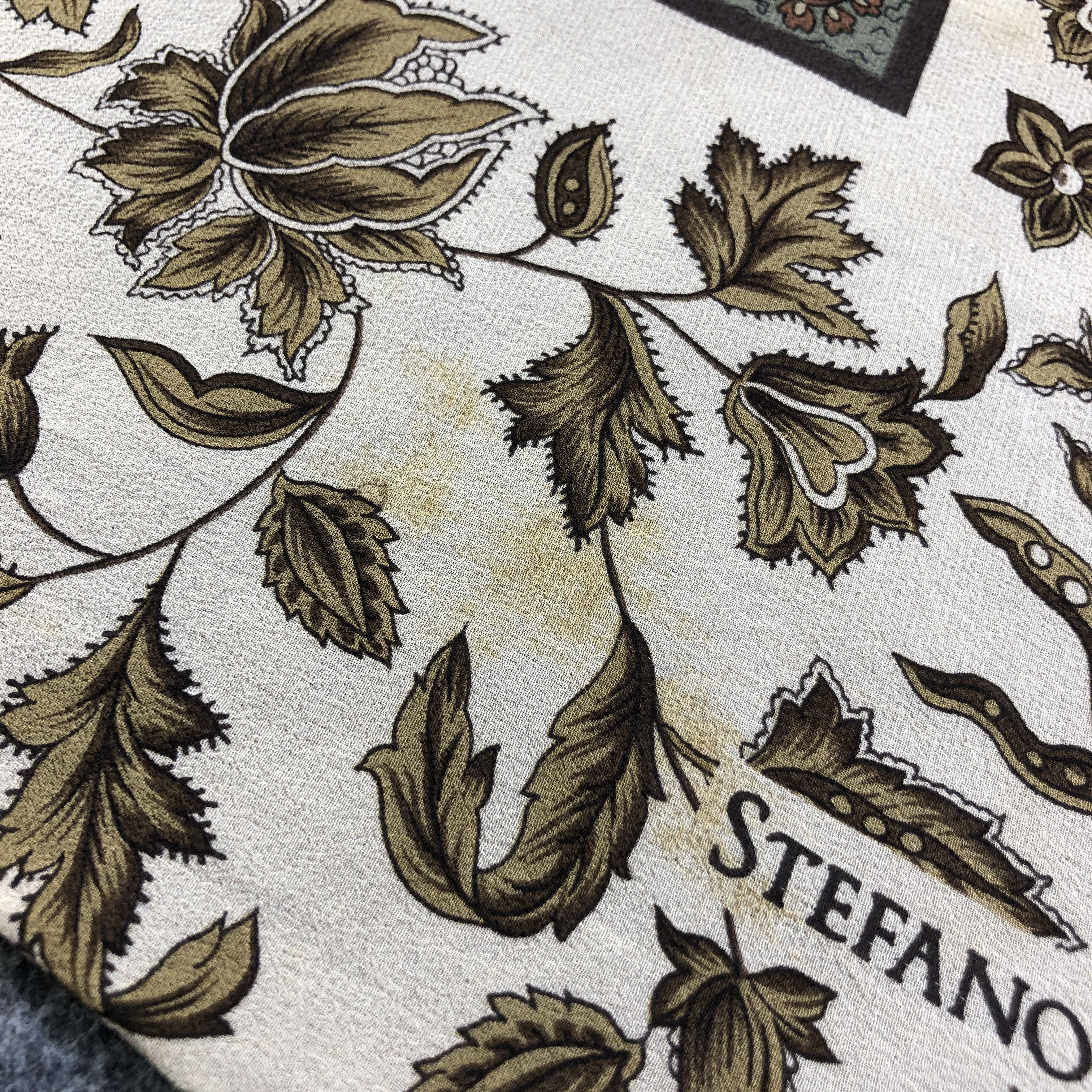 Stefano Ricci Stefano Ricci Floral Hand Rolled Silk Scarf M1044 Size ONE SIZE - 6 Thumbnail
