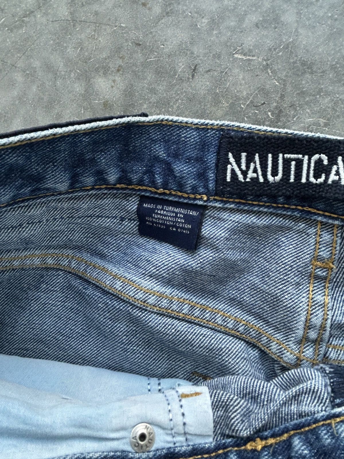 Nautica Vintage Y2K Nautica Baggy Denim Jeans 33x32 Size US 33 - 4 Thumbnail