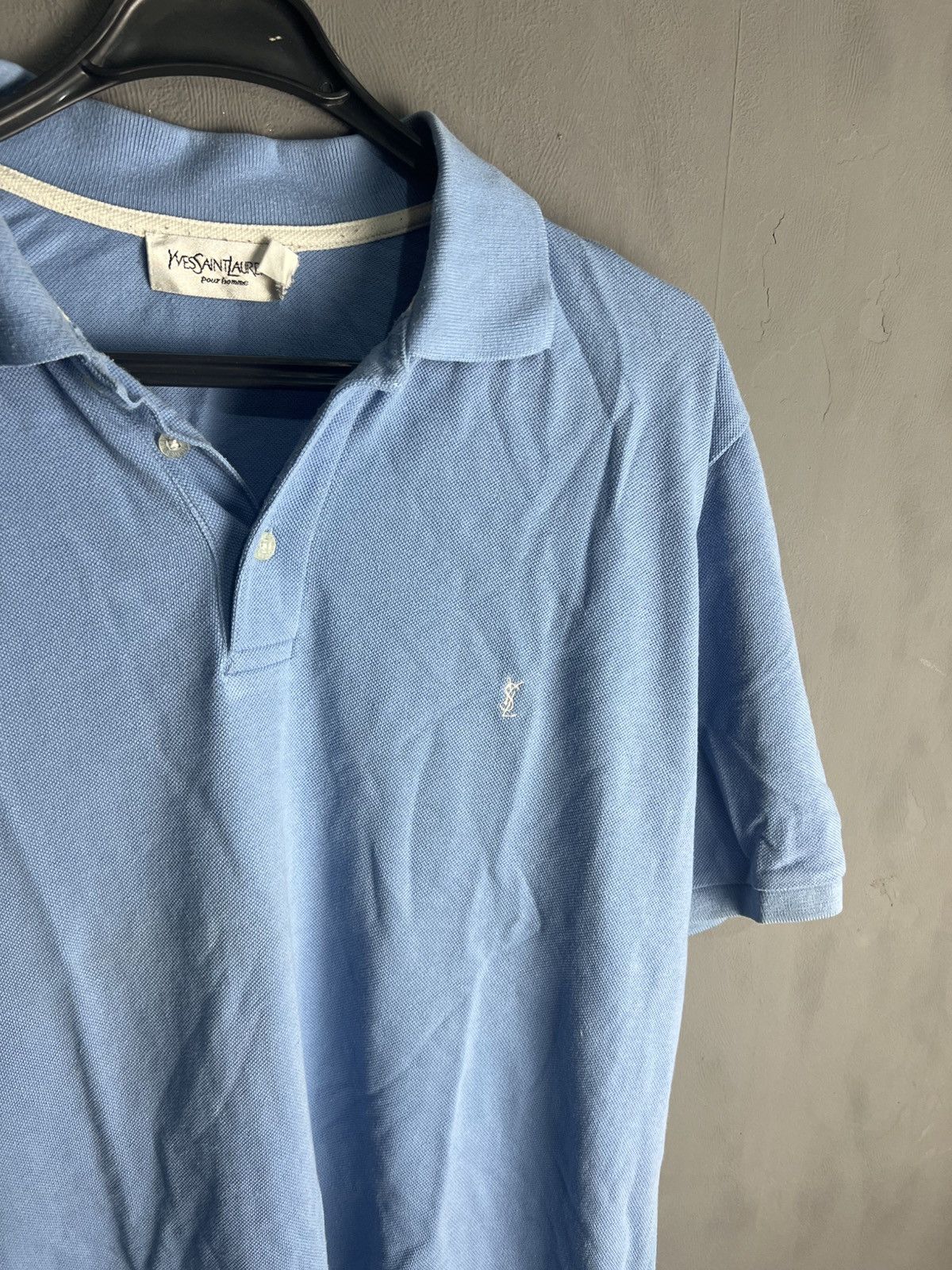Yves Saint Laurent Vintage Yves Saint Laurent YSL Polo T Shirt Luxury Blue Size US L / EU 52-54 / 3 - 4 Thumbnail