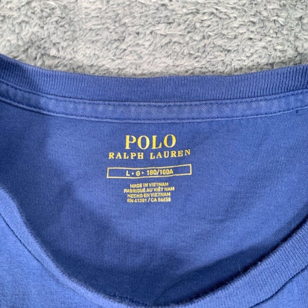 Polo Ralph Lauren Polo Ralph Lauren Polo by Ralph Lauren Classic Blue Tee with Yellow Logo Men's L Blue Shirt Tee Size US L / EU 52-54 / 3 - 3 Thumbnail