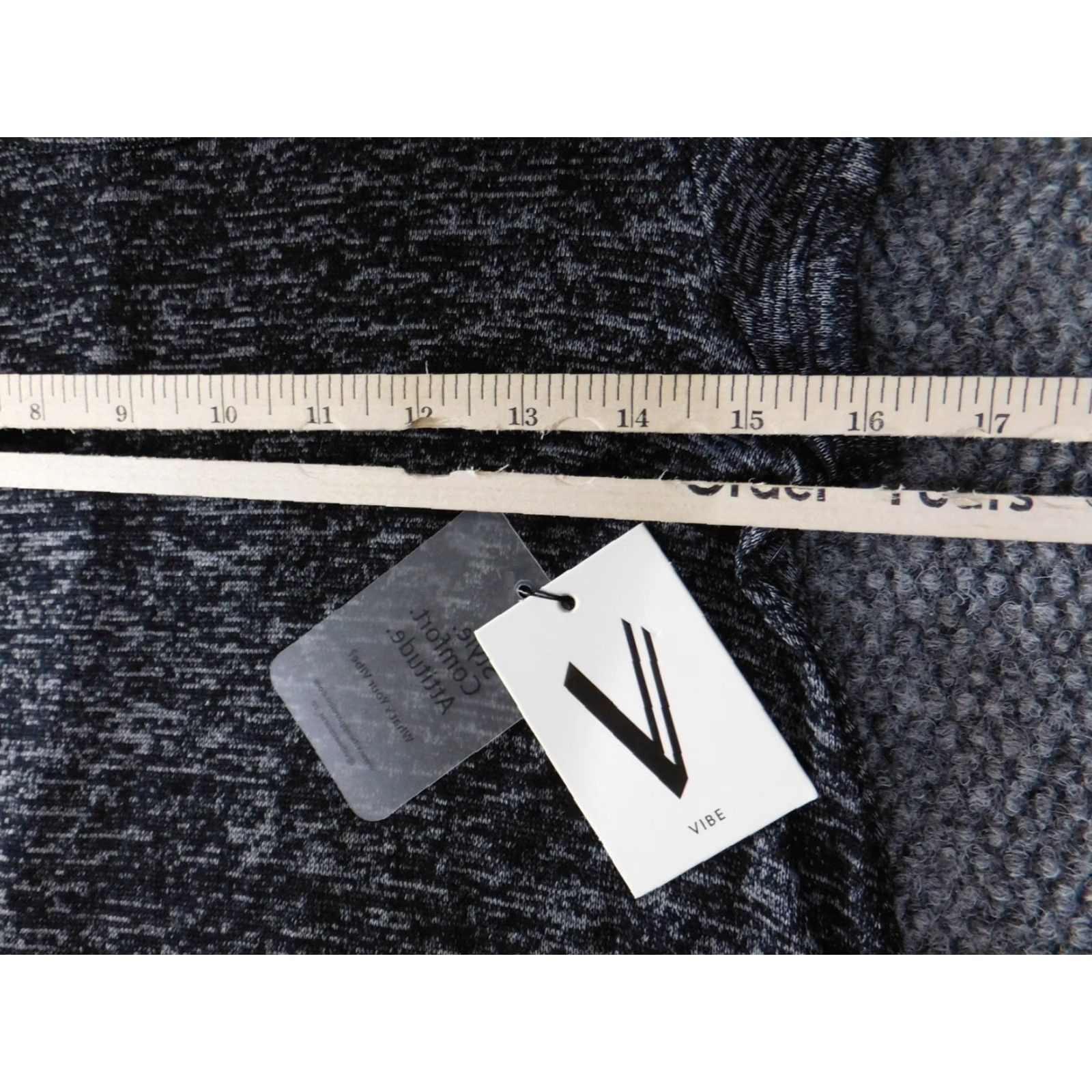 VIBE Vibe Womens Dress A-line Zip Crew Neck Short Sleeve Knee Length Medium Blue Crochet Knit Polyester Vibe Sportswear Regular Size M Dress Shirt? Size M / US 6-8 / IT 42-44 - 6 Thumbnail