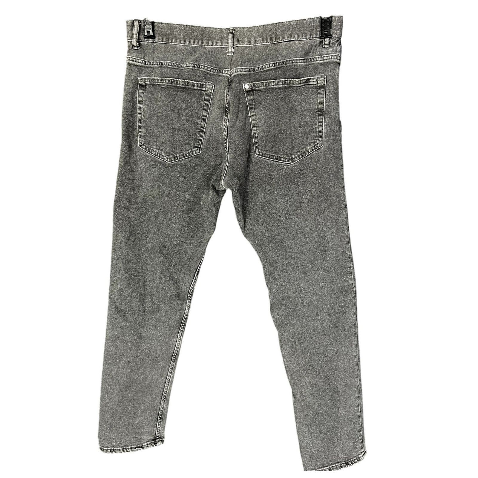 H&M H&M Denim Gray Slim Straight Leg Stretch Men's 36x30 Jeans Size US 36 / EU 52 - 2 Thumbnail