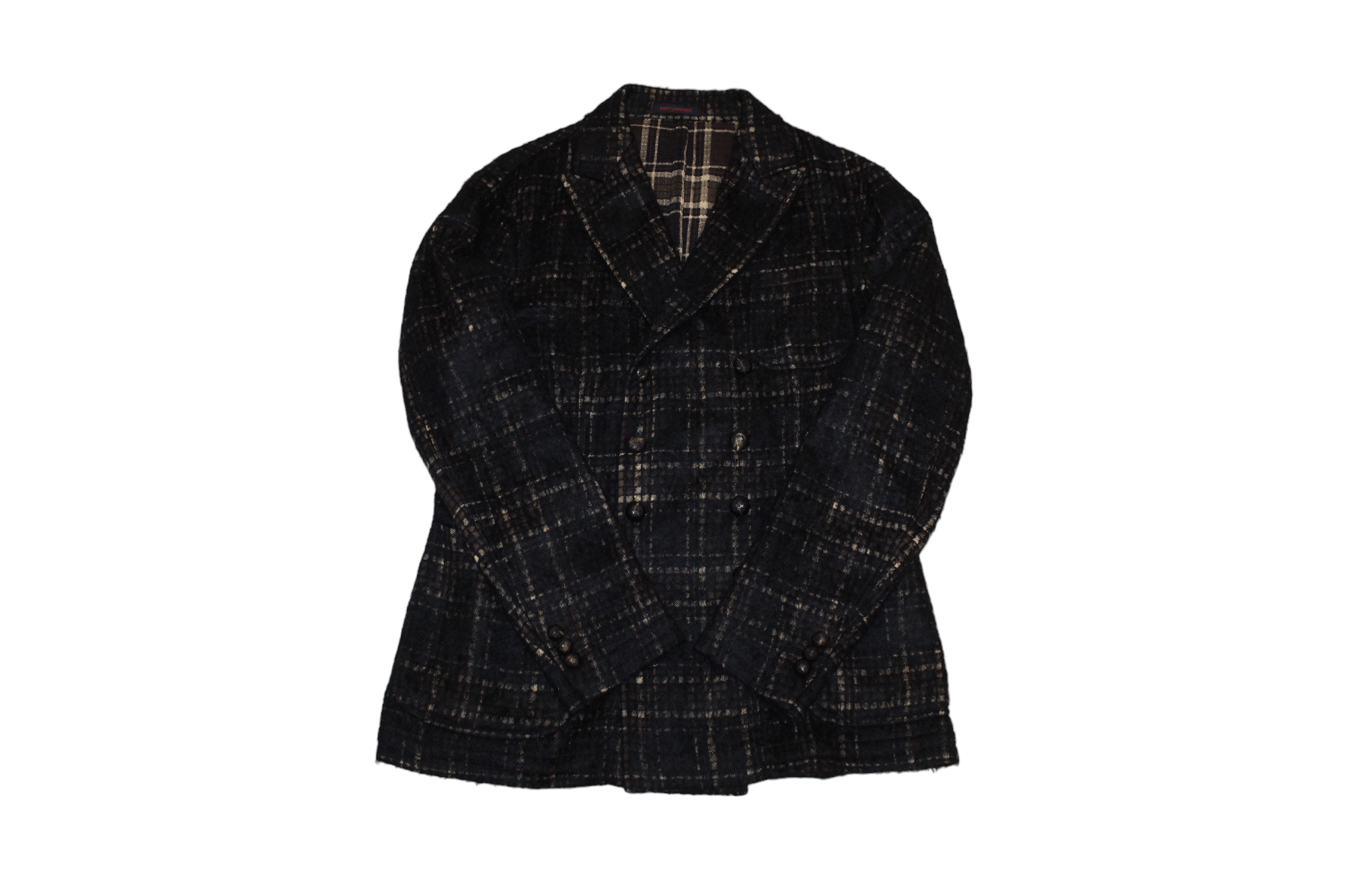 THE GIGI The Gigi Brushed Cotton-Wool Plaid Double Breasted Jacket Size US M / EU 48-50 / 2 - 4 Thumbnail